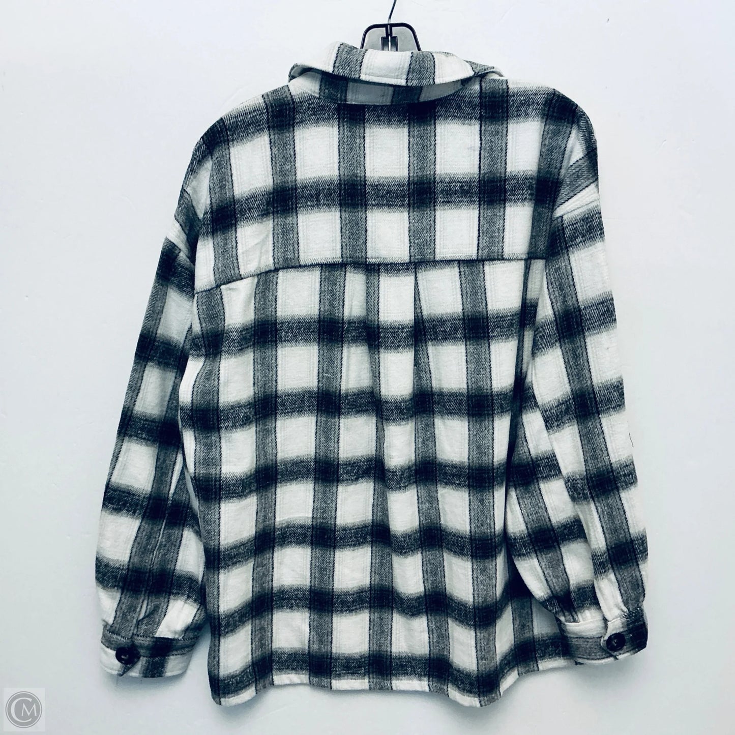 Jacket Shirt By Forever 21 In Plaid Pattern, Size: M