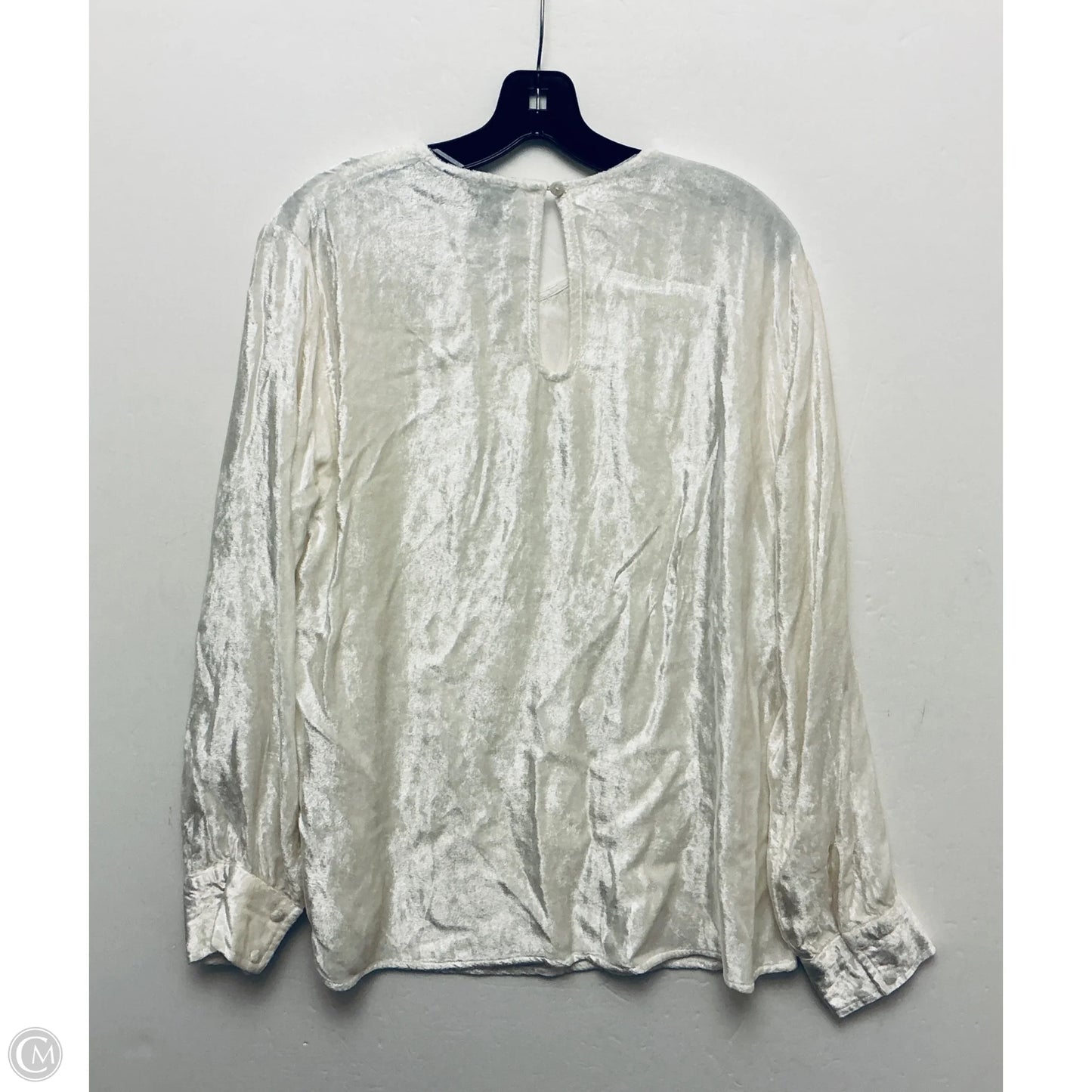 Top Long Sleeve By Karen Kane In White, Size: Xl