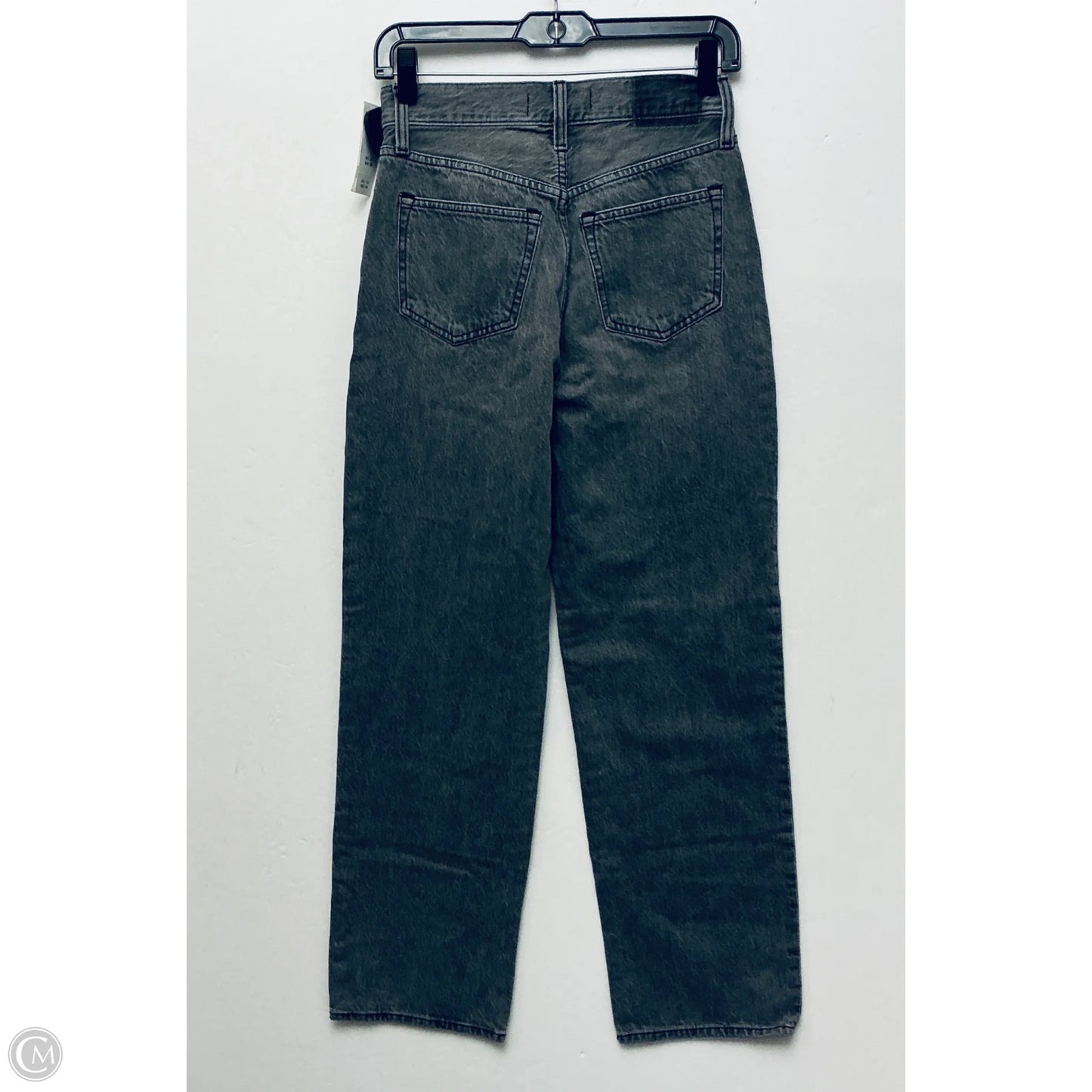 Jeans Straight By Abercrombie And Fitch In Black Denim, Size: 0