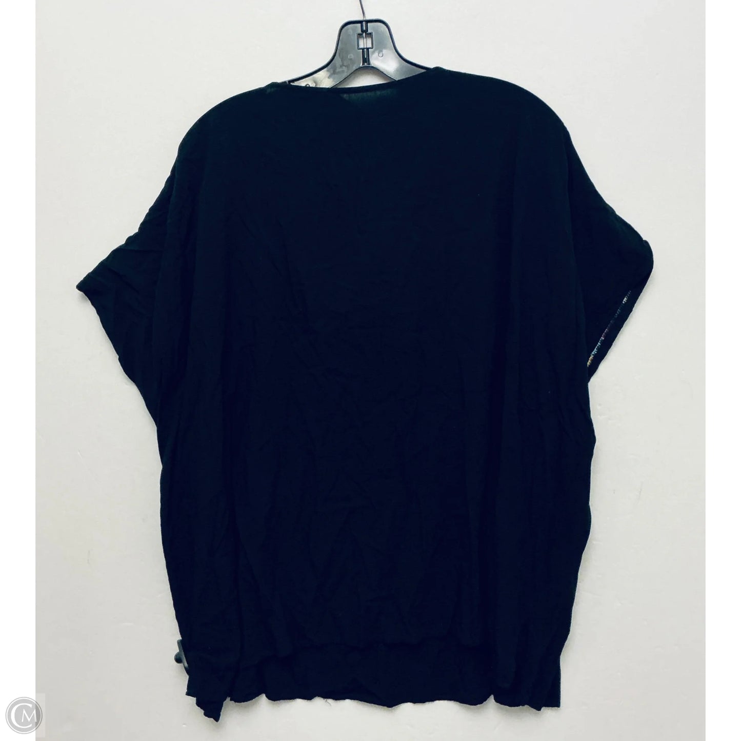 Top Short Sleeve By Savanna Jane In Black, Size: 1x