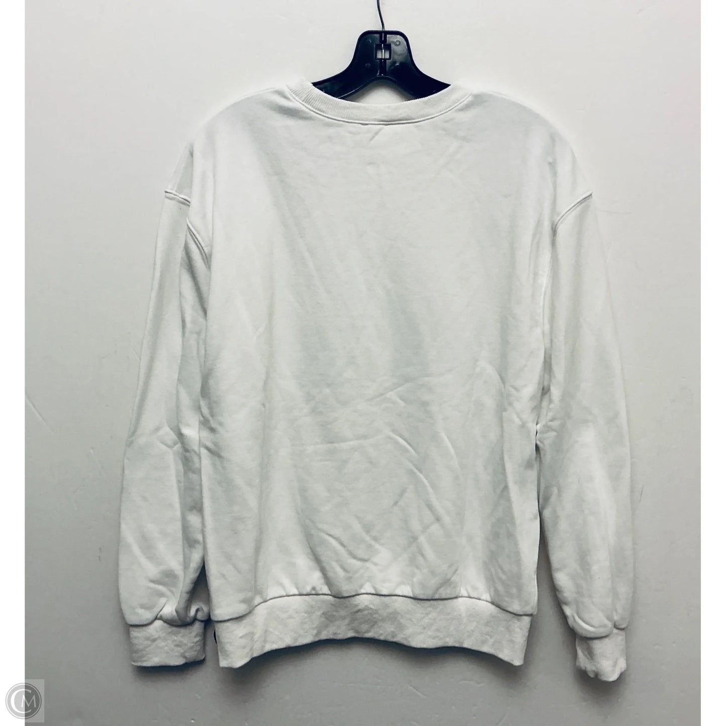 Sweatshirt Crewneck By Clothes Mentor In White, Size: S