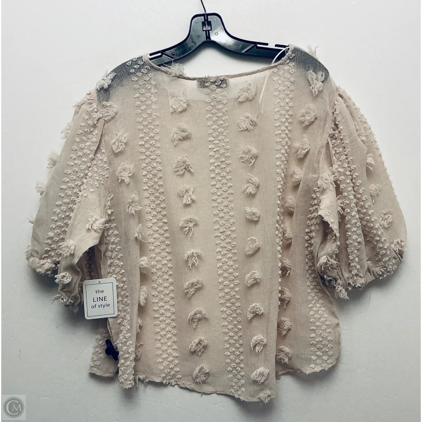 Top Short Sleeve By Clothes Mentor In Tan, Size: Xl