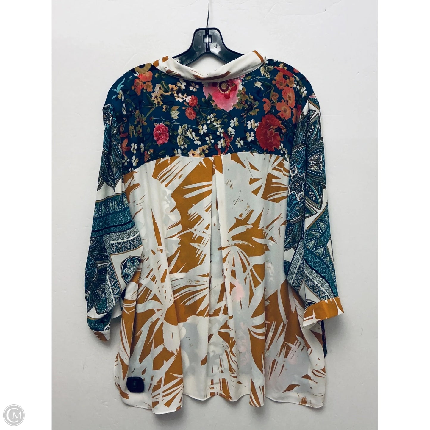 Top Long Sleeve By Rose And Olive In Floral Print, Size: 3x