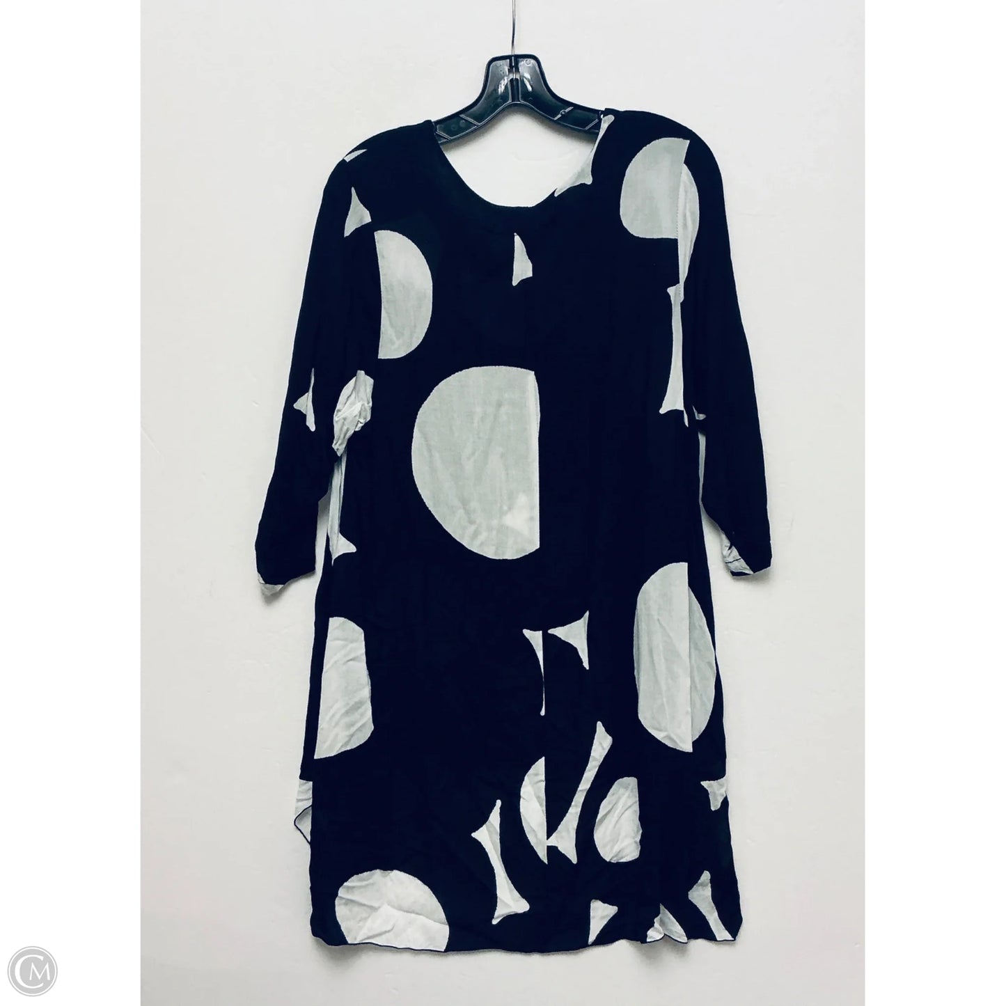 Tunic Long Sleeve By Cmc In Black & White, Size: M