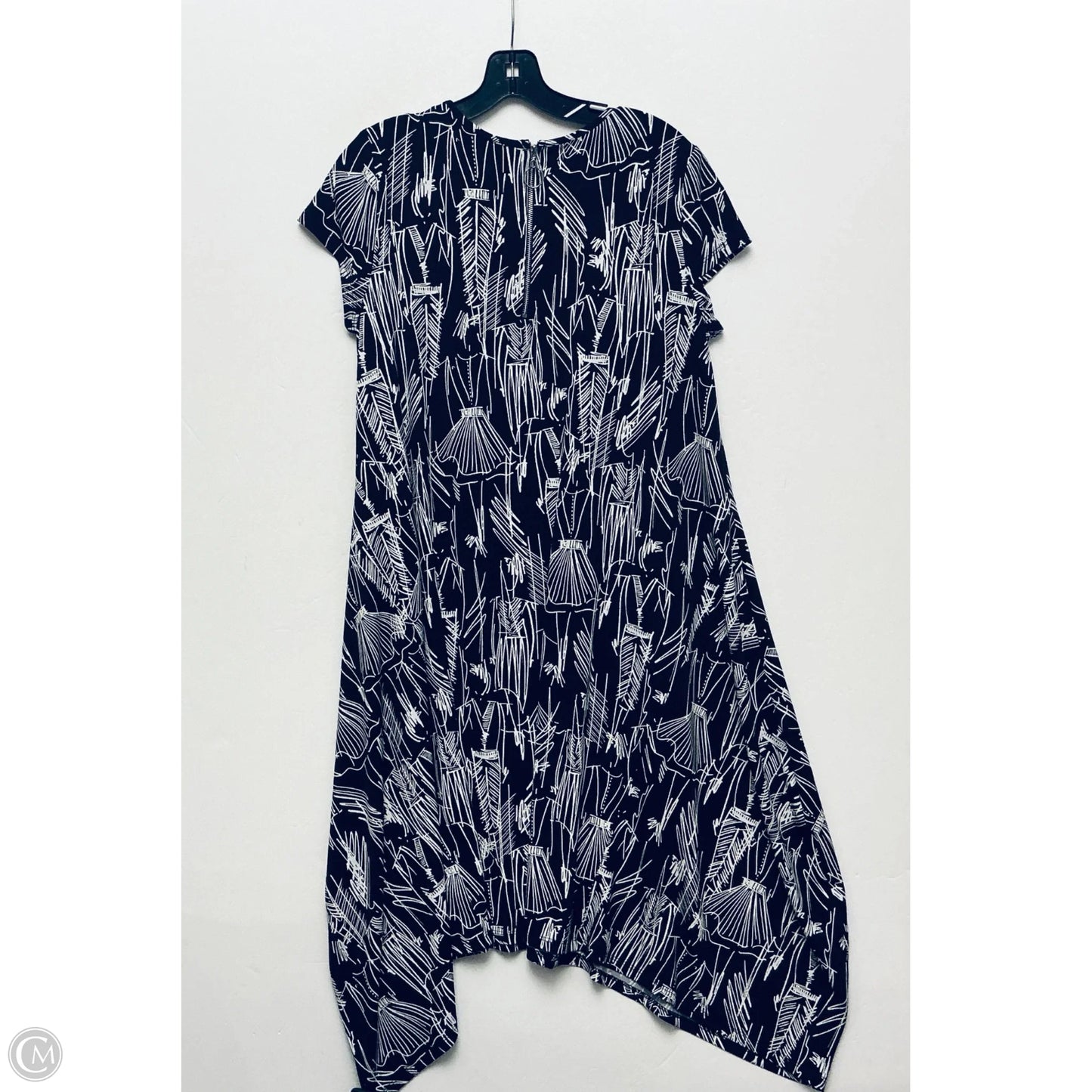 Dress Casual Midi By Joseph Ribkoff In Black & White, Size: L