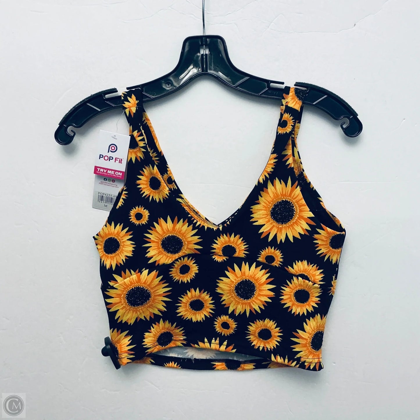 Athletic Bra By Popfit In Floral Print, Size: M