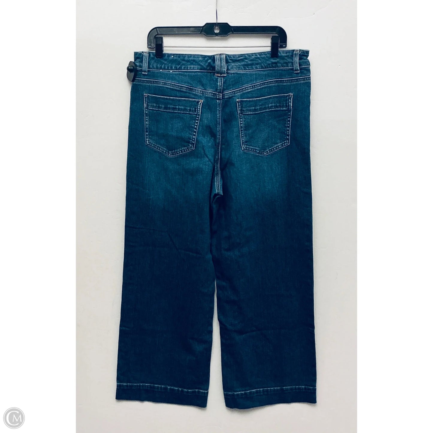 Jeans Wide Leg By Talbots In Blue Denim, Size: 14