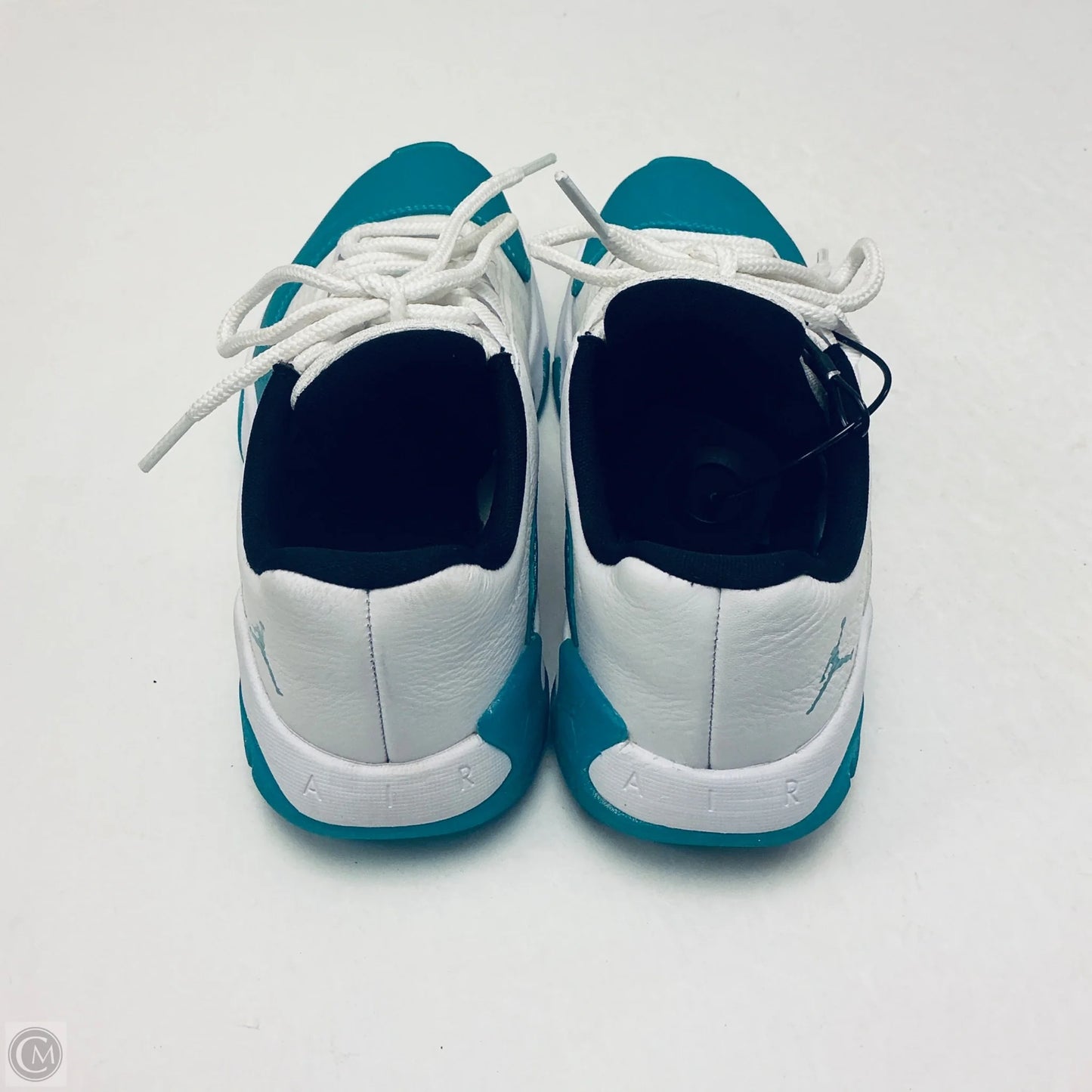 Shoes Luxury Designer By Jordan In Teal, Size: 7.5