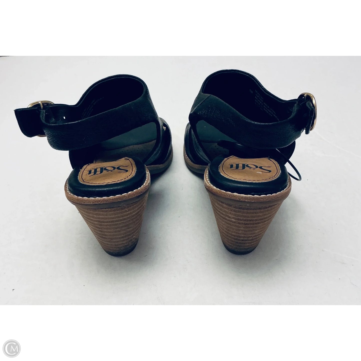 Sandals Heels Block By Sofft In Black, Size: 7