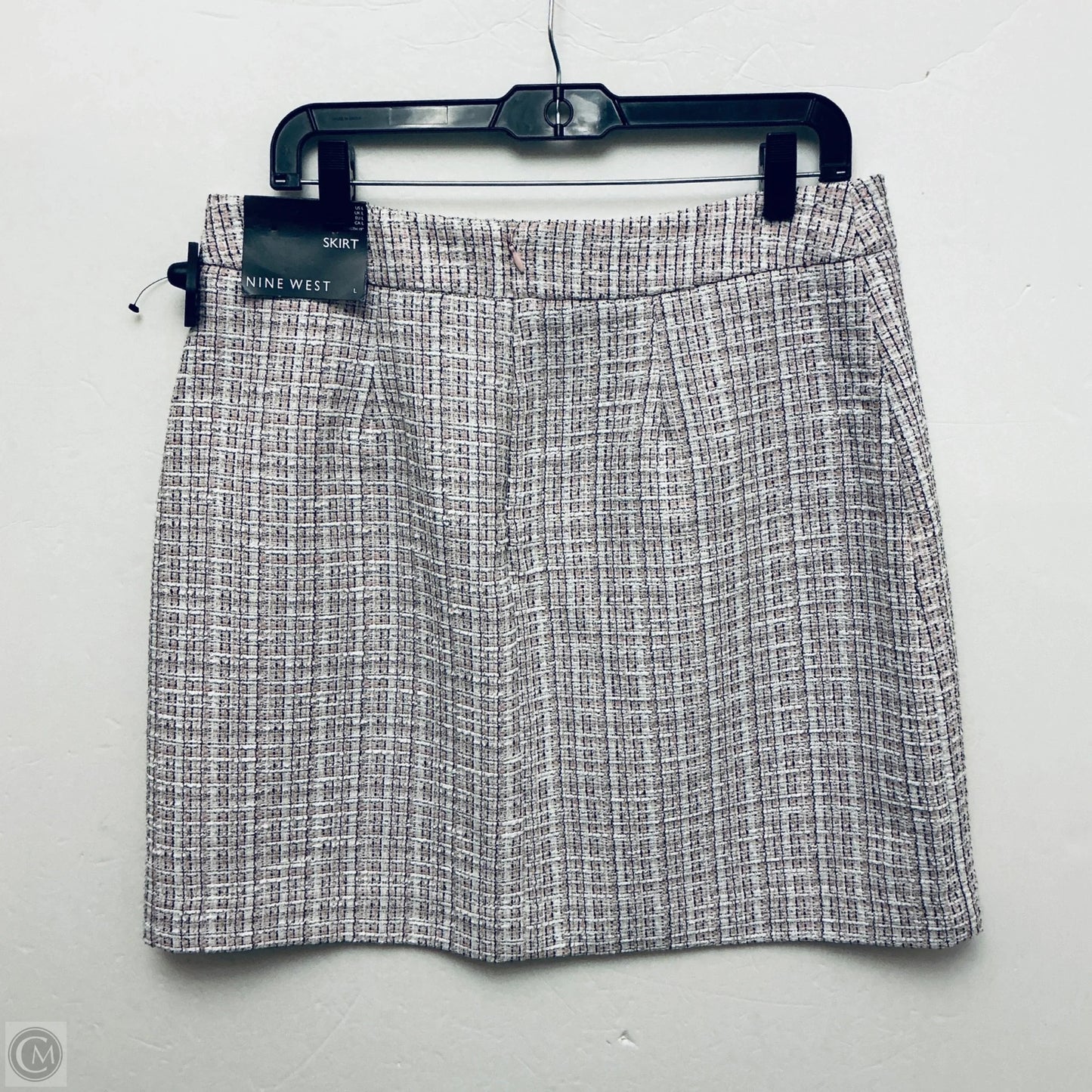 Skirt Midi By Nine West Apparel In Pink & White, Size: L
