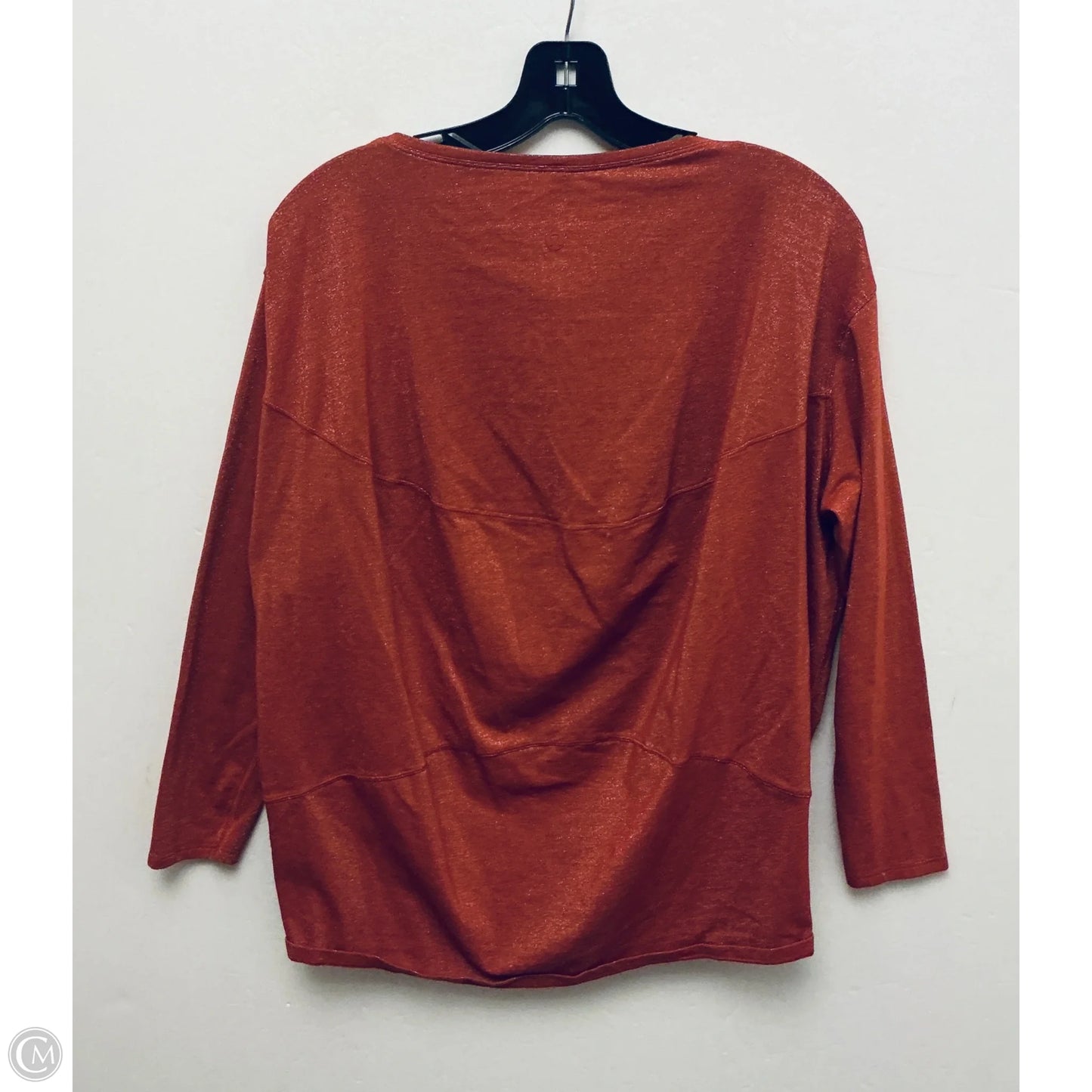 Athletic Top Long Sleeve Crewneck By Lululemon In Orange, Size: 6