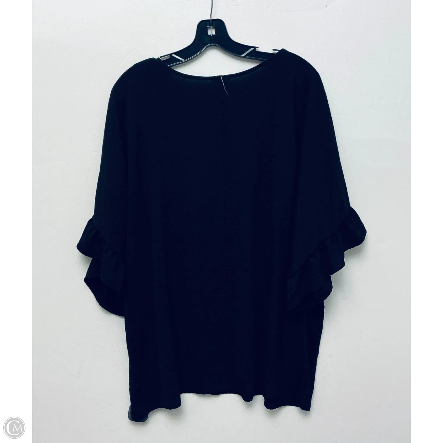 Top Short Sleeve By Andree By Unit In Black, Size: 2x