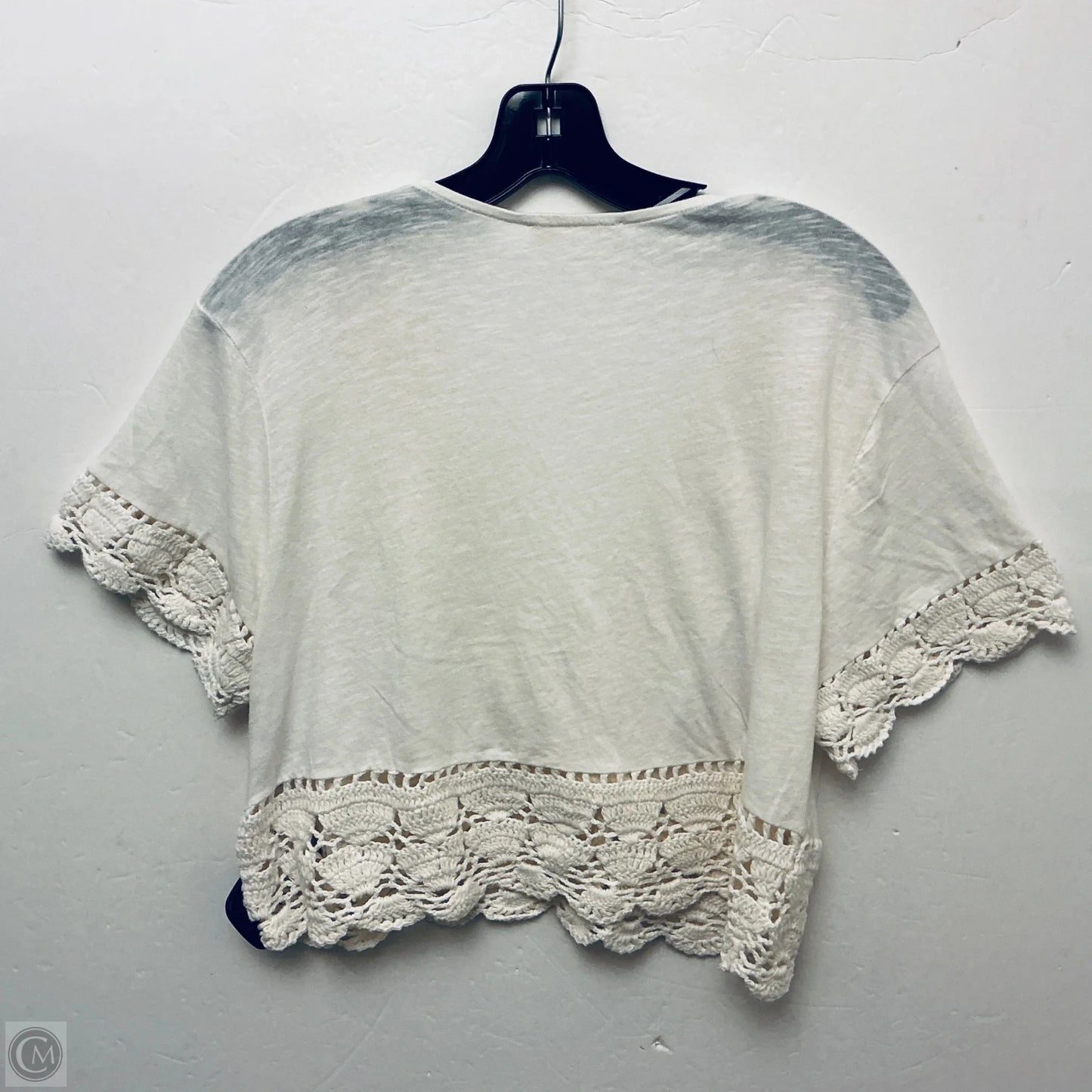 Top Short Sleeve By Lucky Brand In White, Size: M