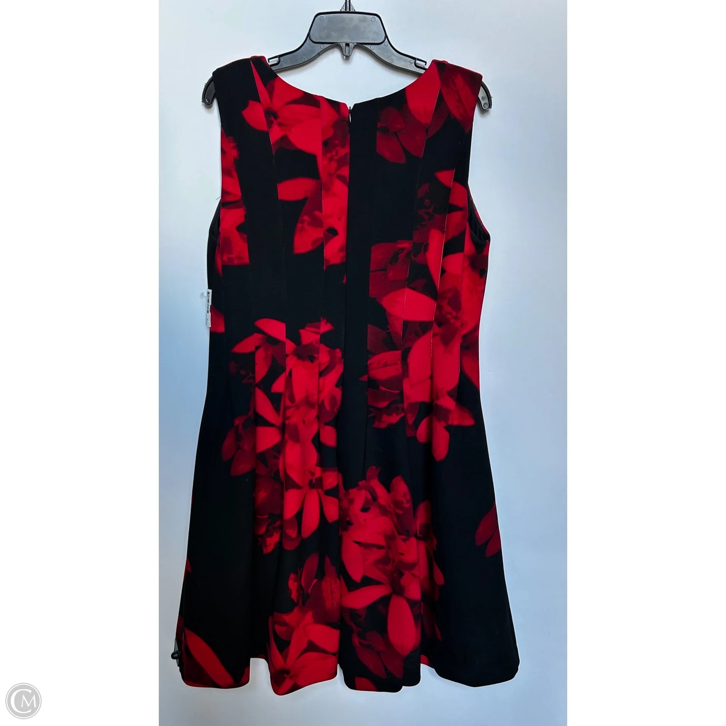 Dress Work By Calvin Klein In Black & Red, Size: Xl
