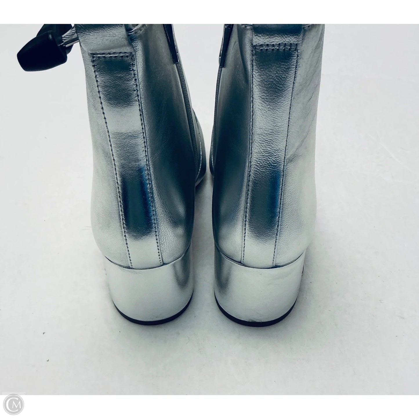 Boots Designer By Coach In Silver, Size: 8