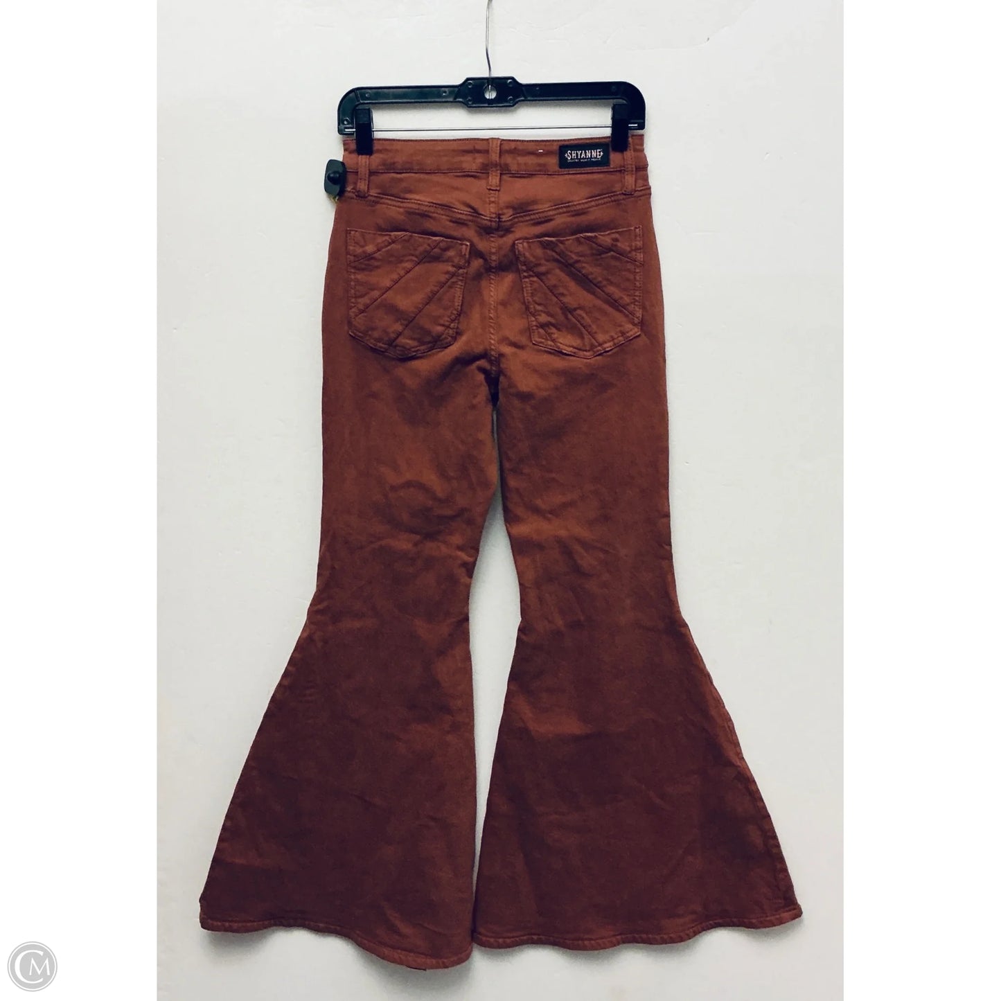 Jeans Flared By Shyanne In Orange Denim, Size: 8