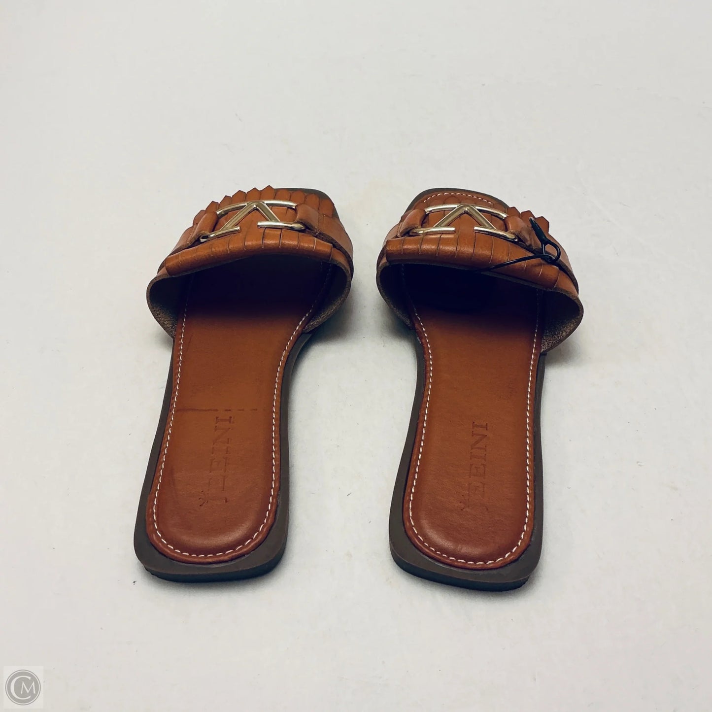 Sandals Flats By Clothes Mentor In Brown, Size: 8