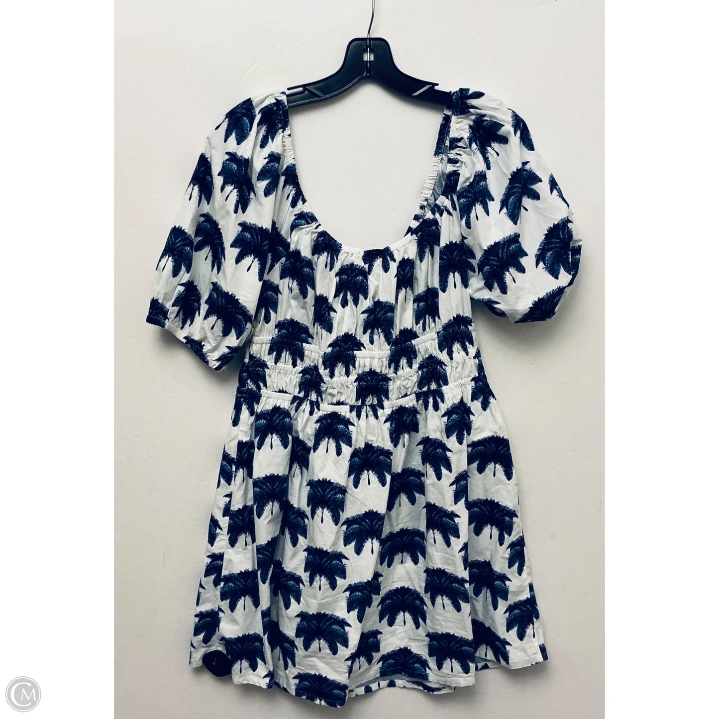 Dress Casual Midi By H&m In Blue & White, Size: M