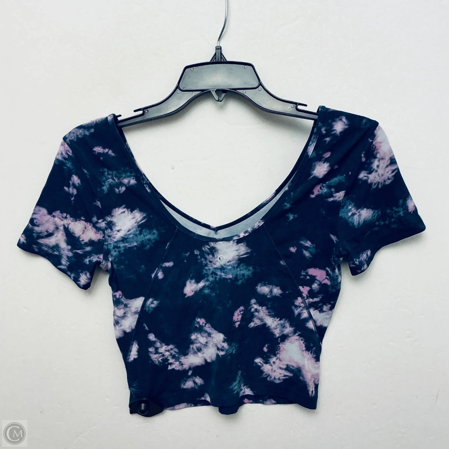 Athletic Top Short Sleeve By Lululemon In Navy, Size: 6