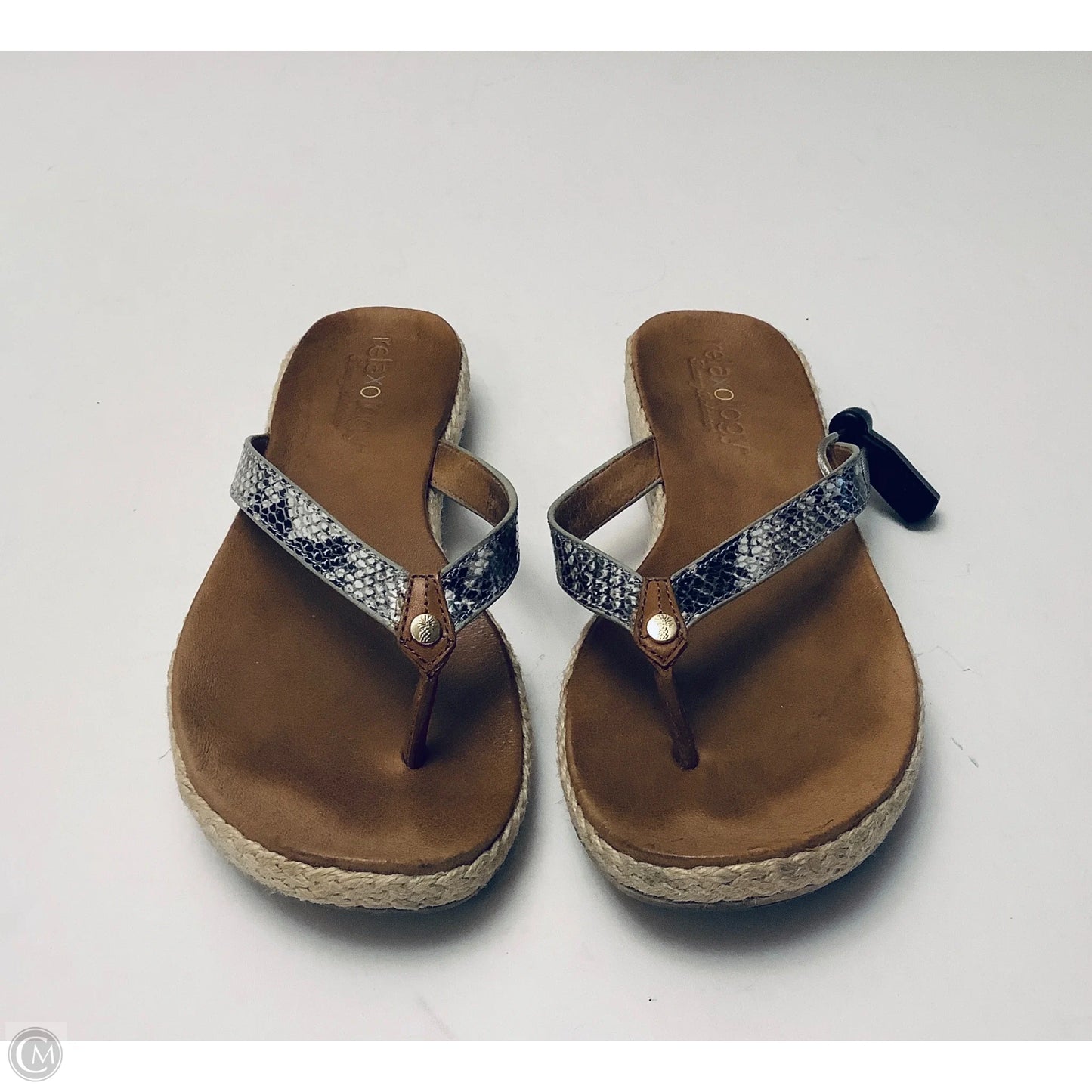 Sandals Flats By Tommy Bahama In Snakeskin Print, Size: 9