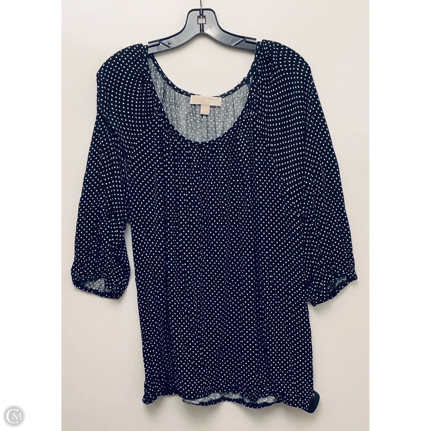 Top Long Sleeve Designer By Michael Kors In Polkadot Pattern, Size: 2x