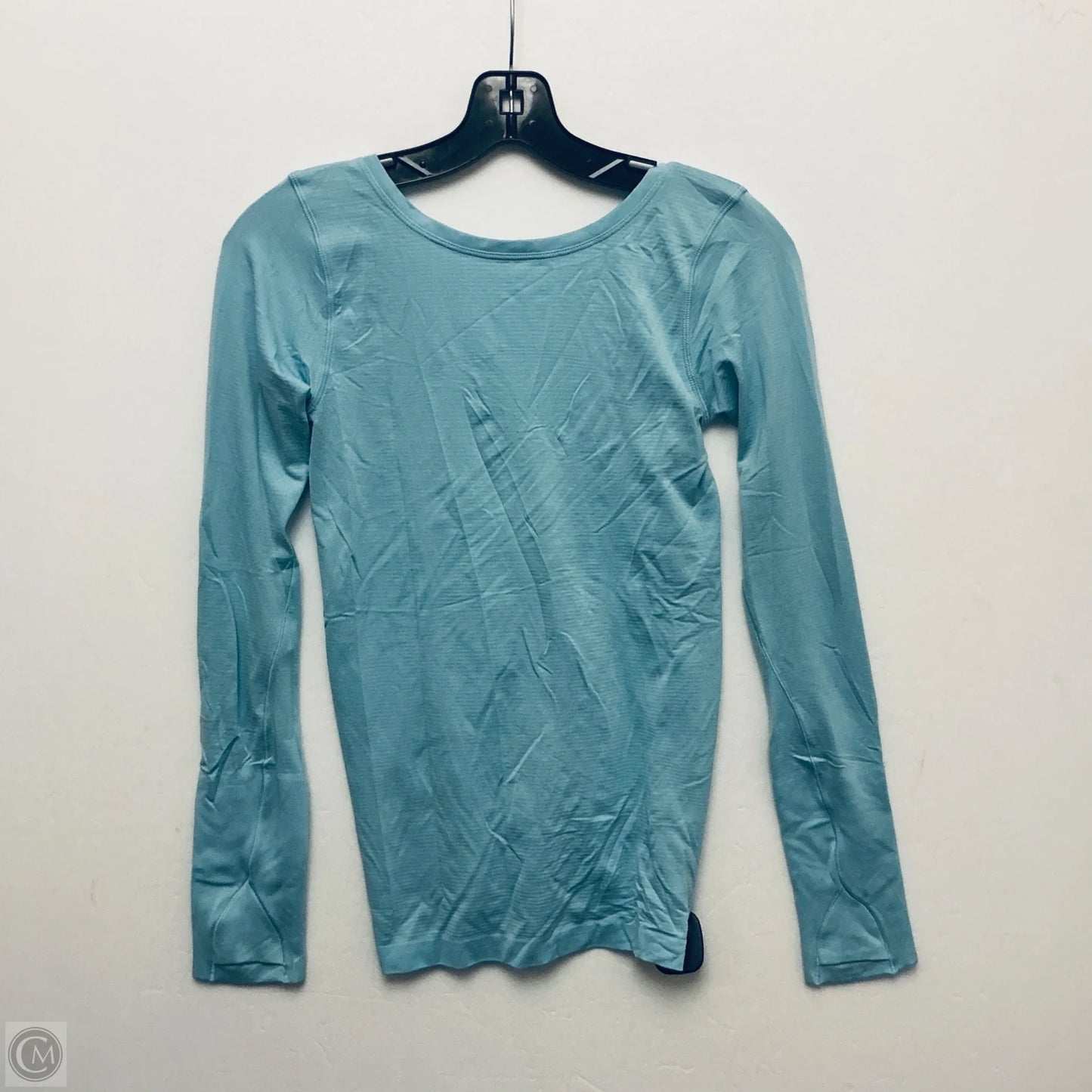 Athletic Top Long Sleeve Collar By Lululemon In Blue, Size: S