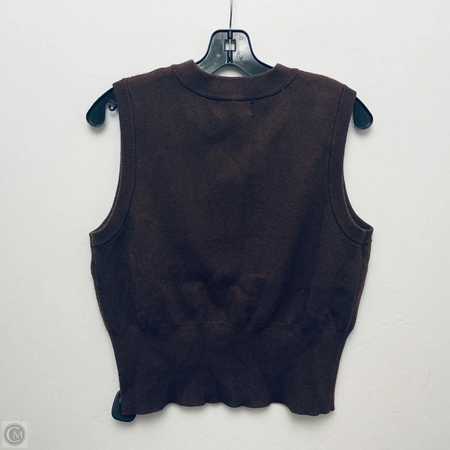 Vest Sweater By Clothes Mentor In Brown, Size: Xl