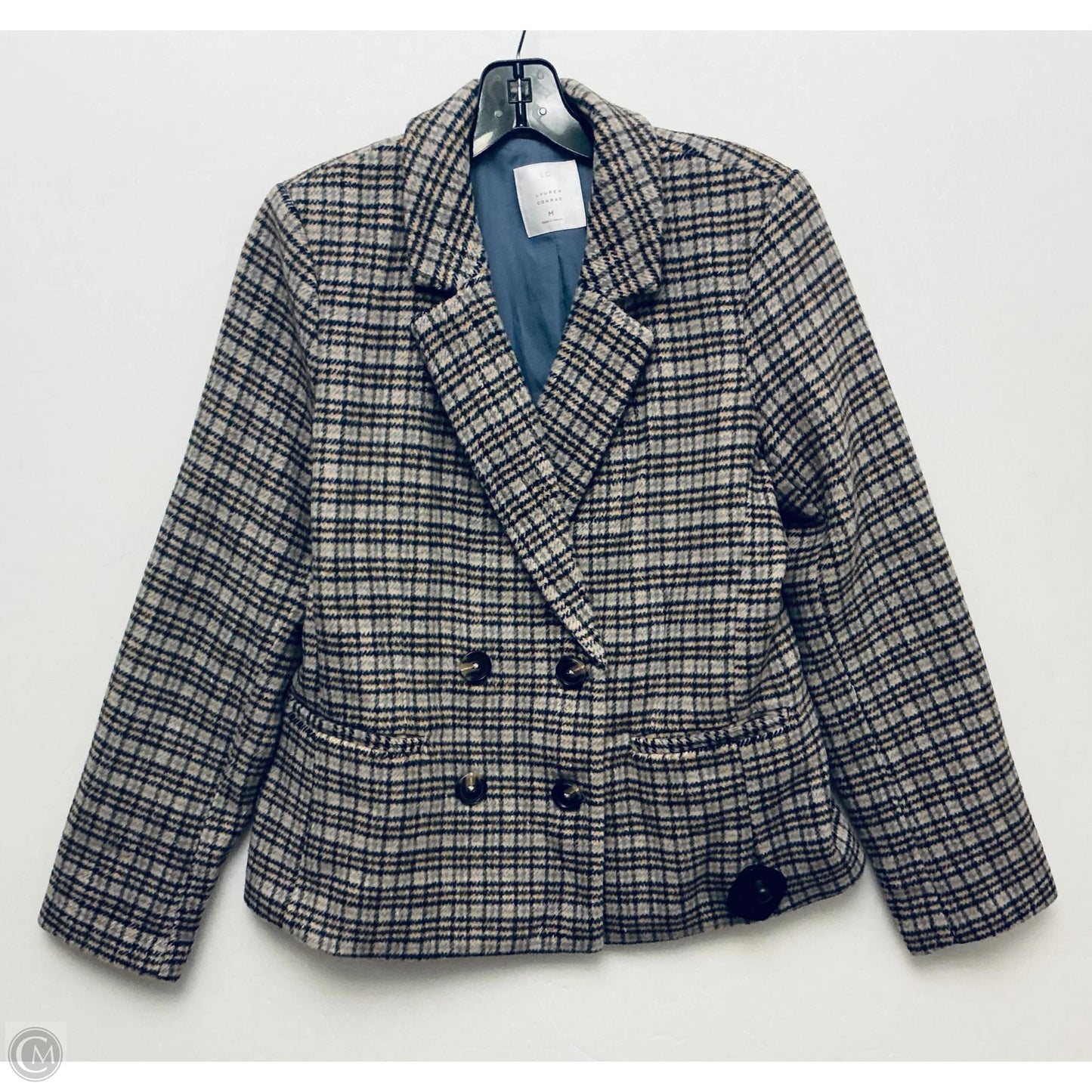 Blazer By Clothes Mentor In Striped Pattern, Size: M