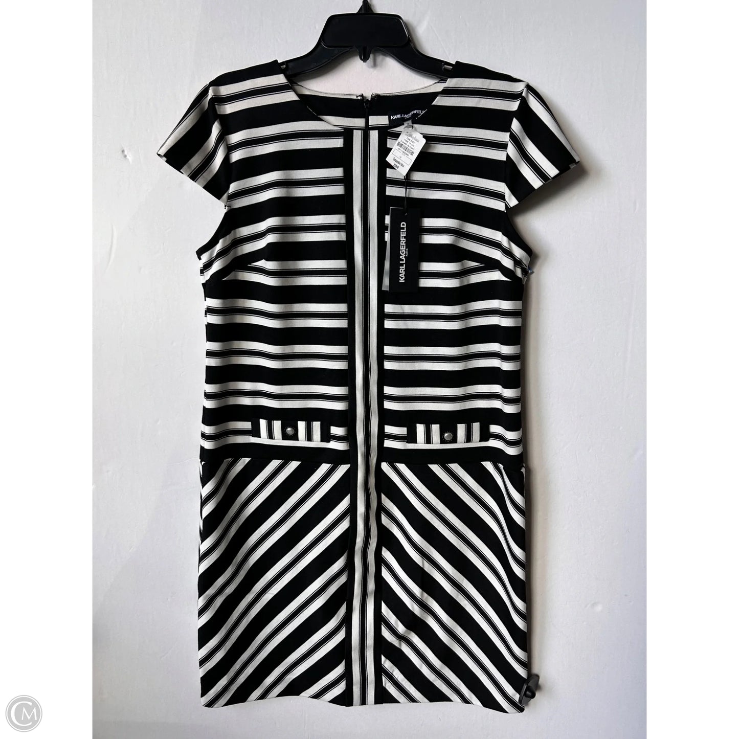 Dress Designer By Karl Lagerfeld In Striped Pattern, Size: 12