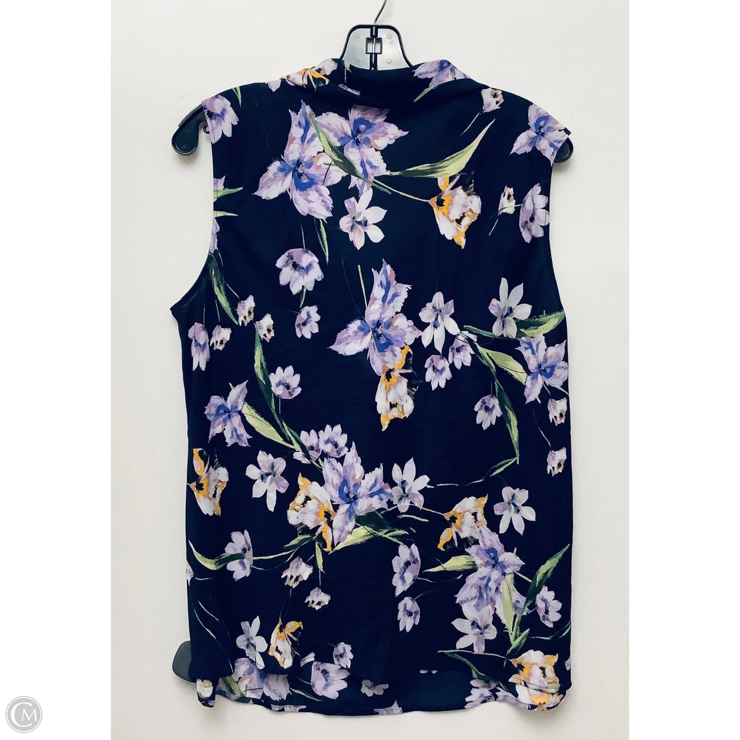 Top Sleeveless By Tahari By Arthur Levine In Floral Print, Size: 1x