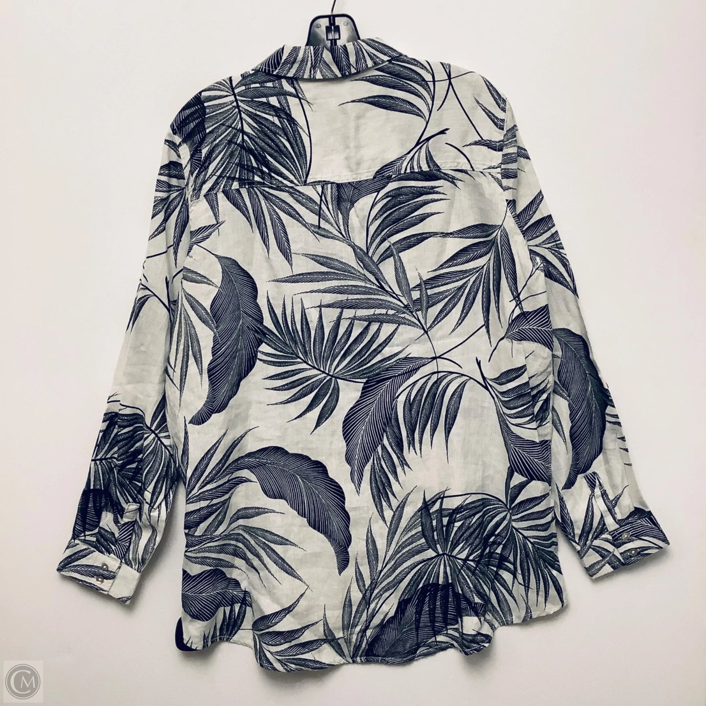 Top Long Sleeve By Tahari By Arthur Levine In Tropical Print, Size: Xl
