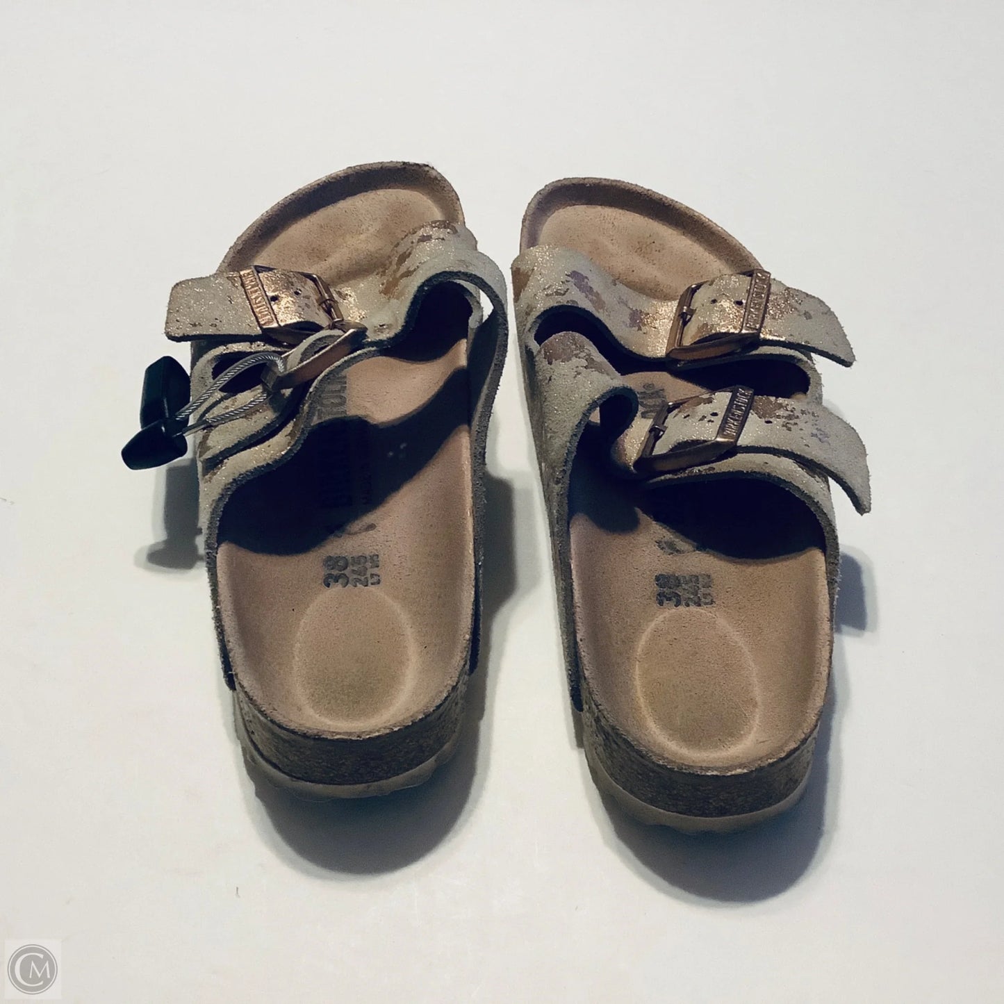 Sandals Flats By Birkenstock In Gold, Size: 8