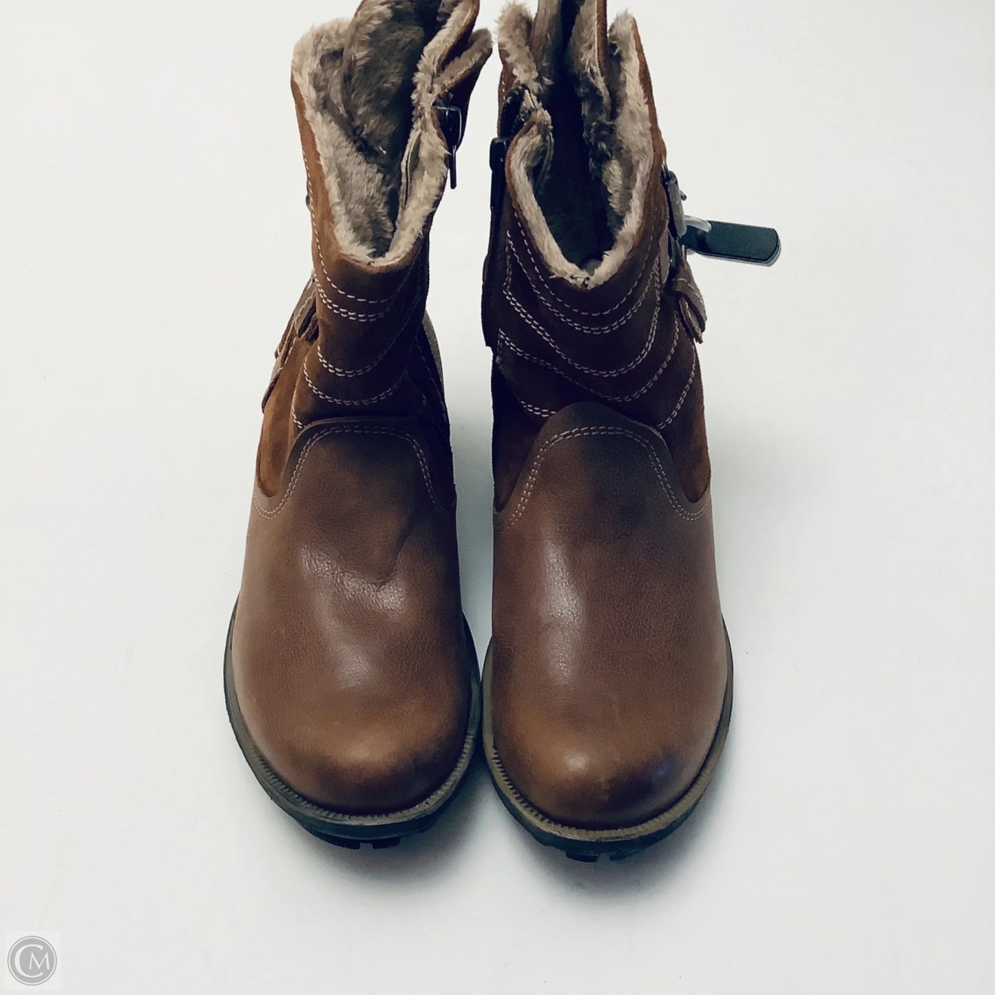 Boots Leather By Josef Seibel In Brown, Size: 7