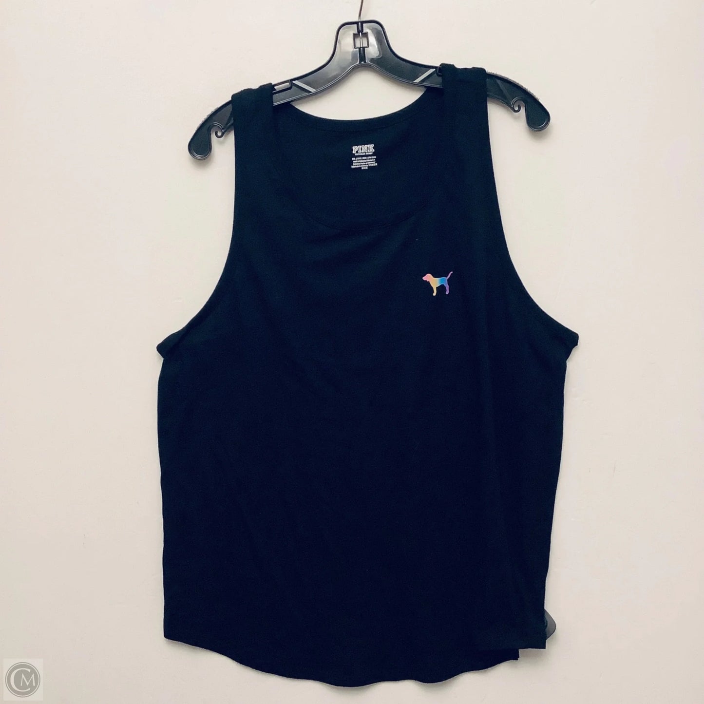 Top Sleeveless By Pink In Black, Size: Xxl