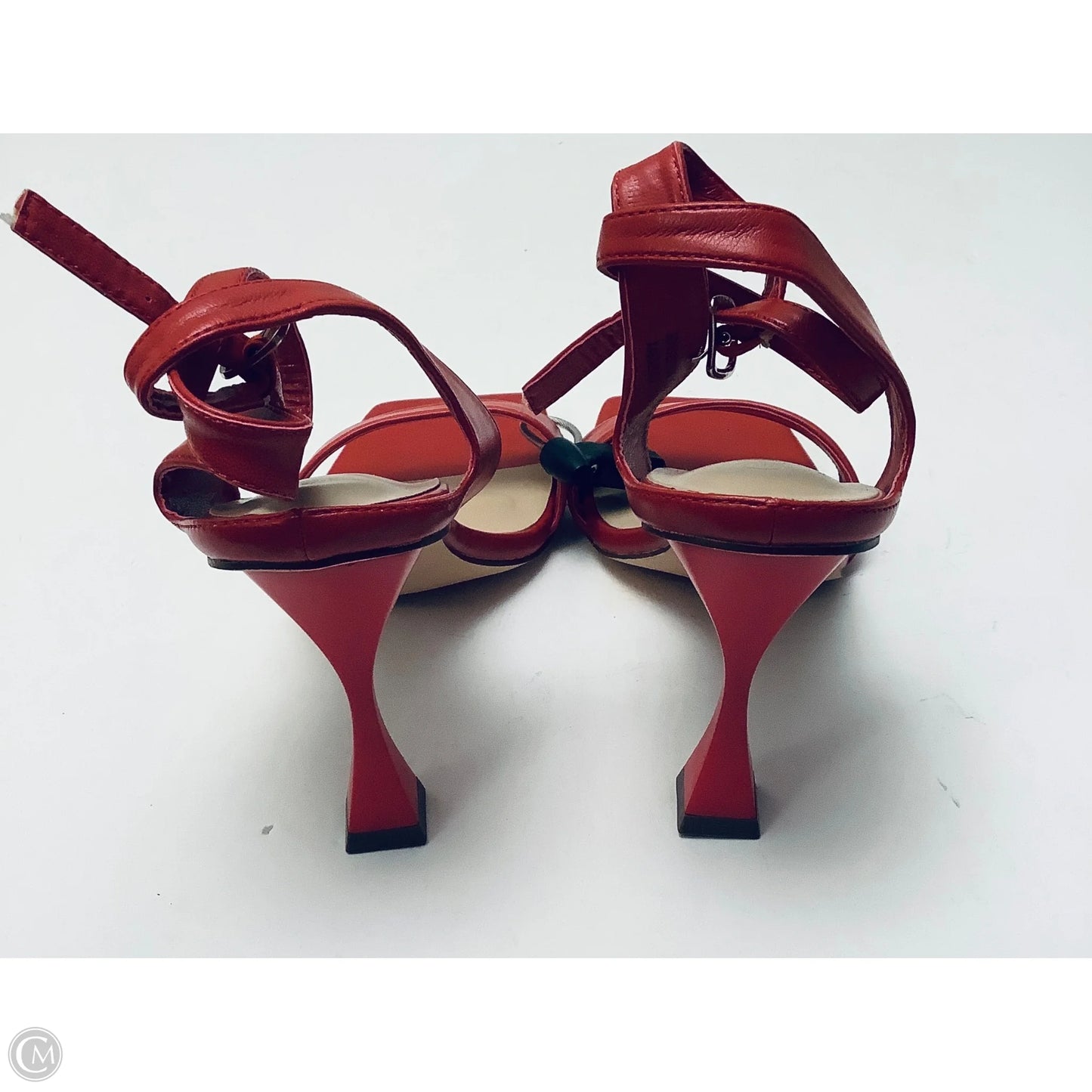 Sandals Heels Kitten By Clothes Mentor In Red, Size: 10
