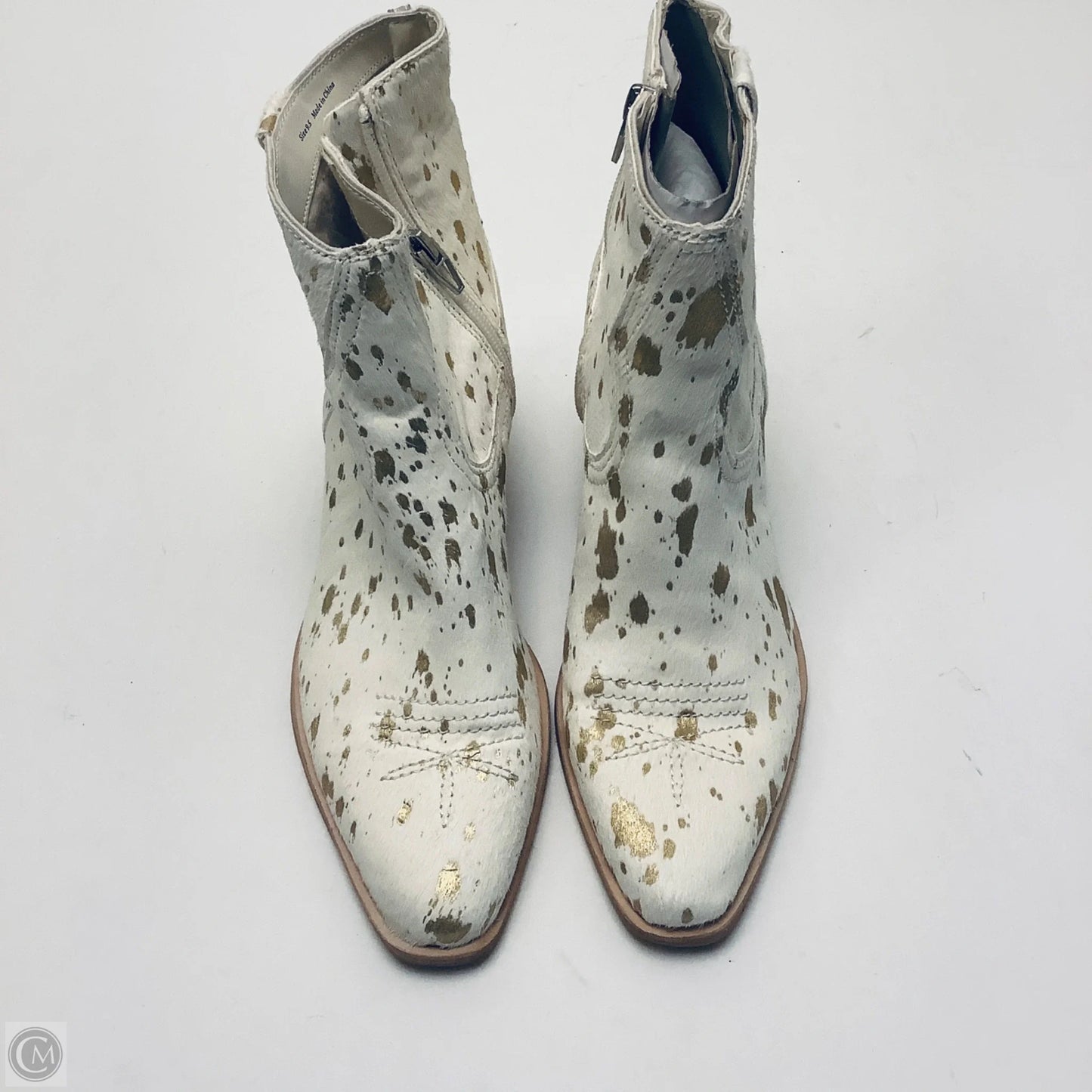 Boots Ankle Heels By Dolce Vita In Animal Print, Size: 9.5