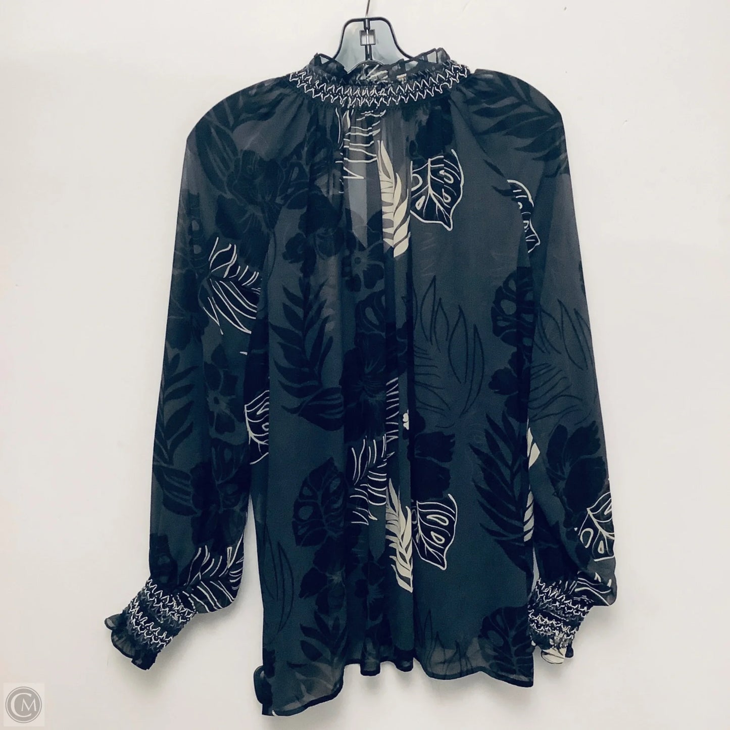Top Long Sleeve By Cabi In Black, Size: L
