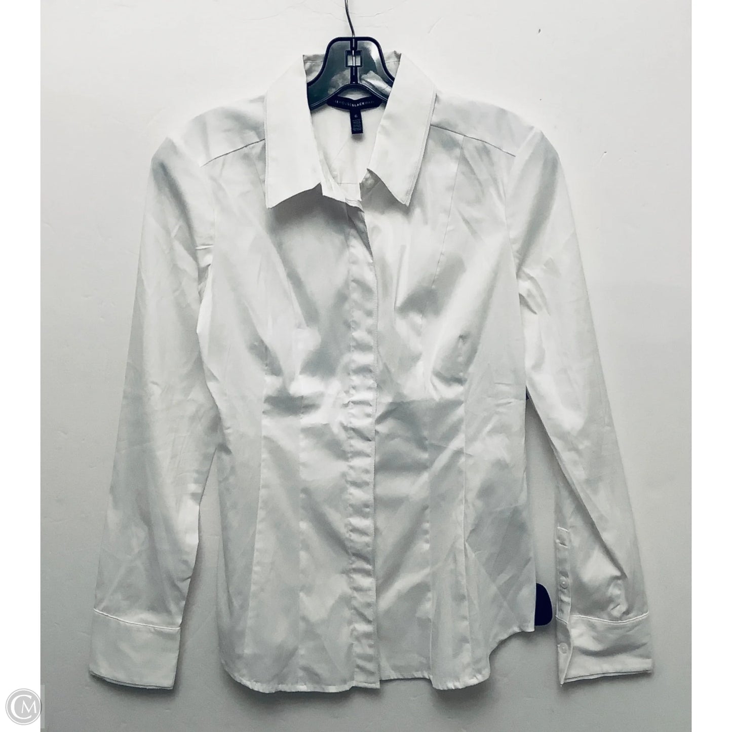 Top Long Sleeve By White House Black Market In White, Size: M