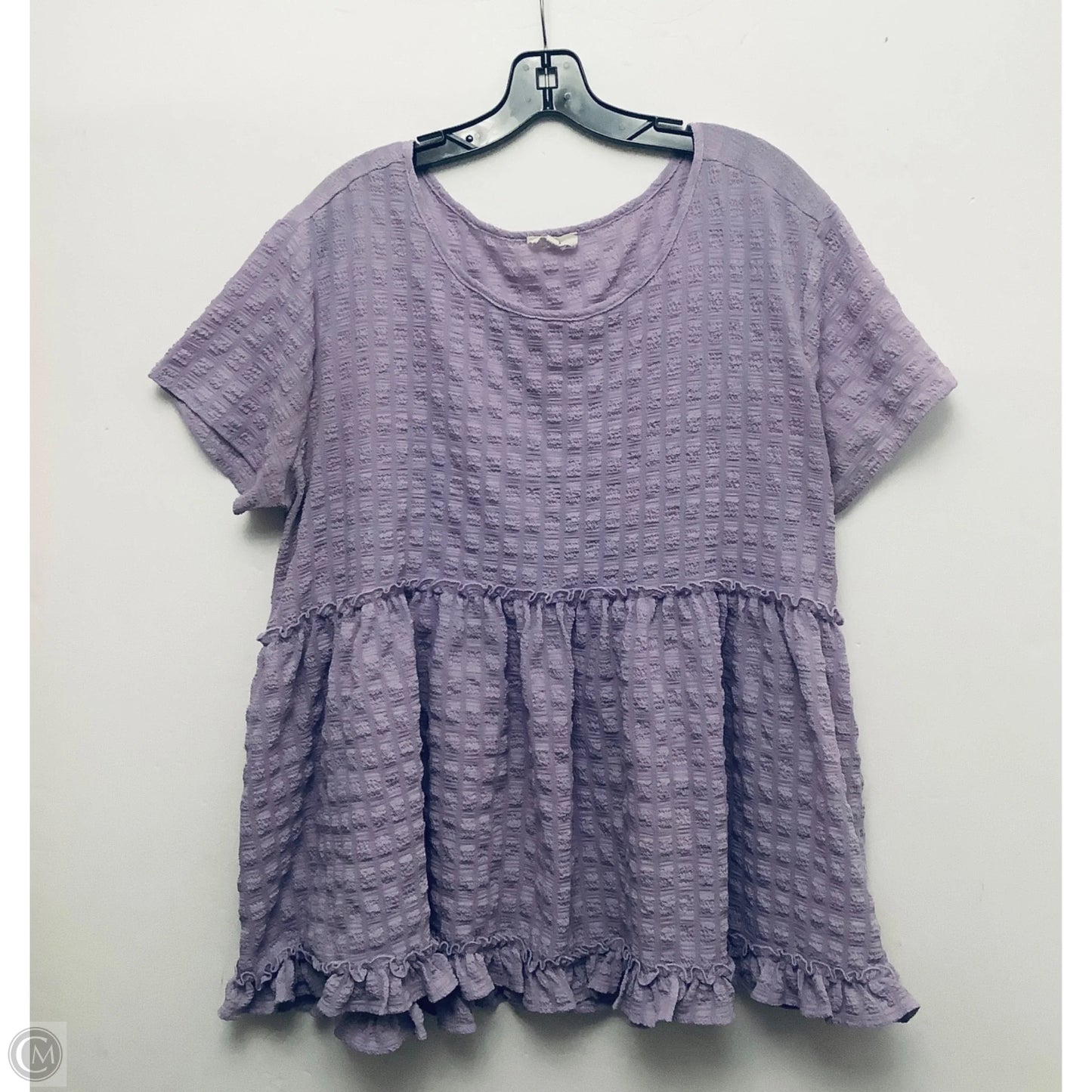 Top Short Sleeve By Entro In Purple, Size: L