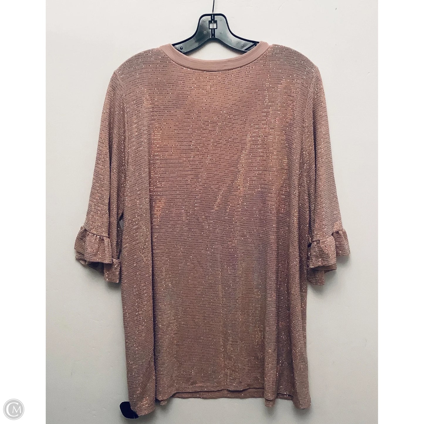 Top Short Sleeve By Clothes Mentor In Pink, Size: 1x