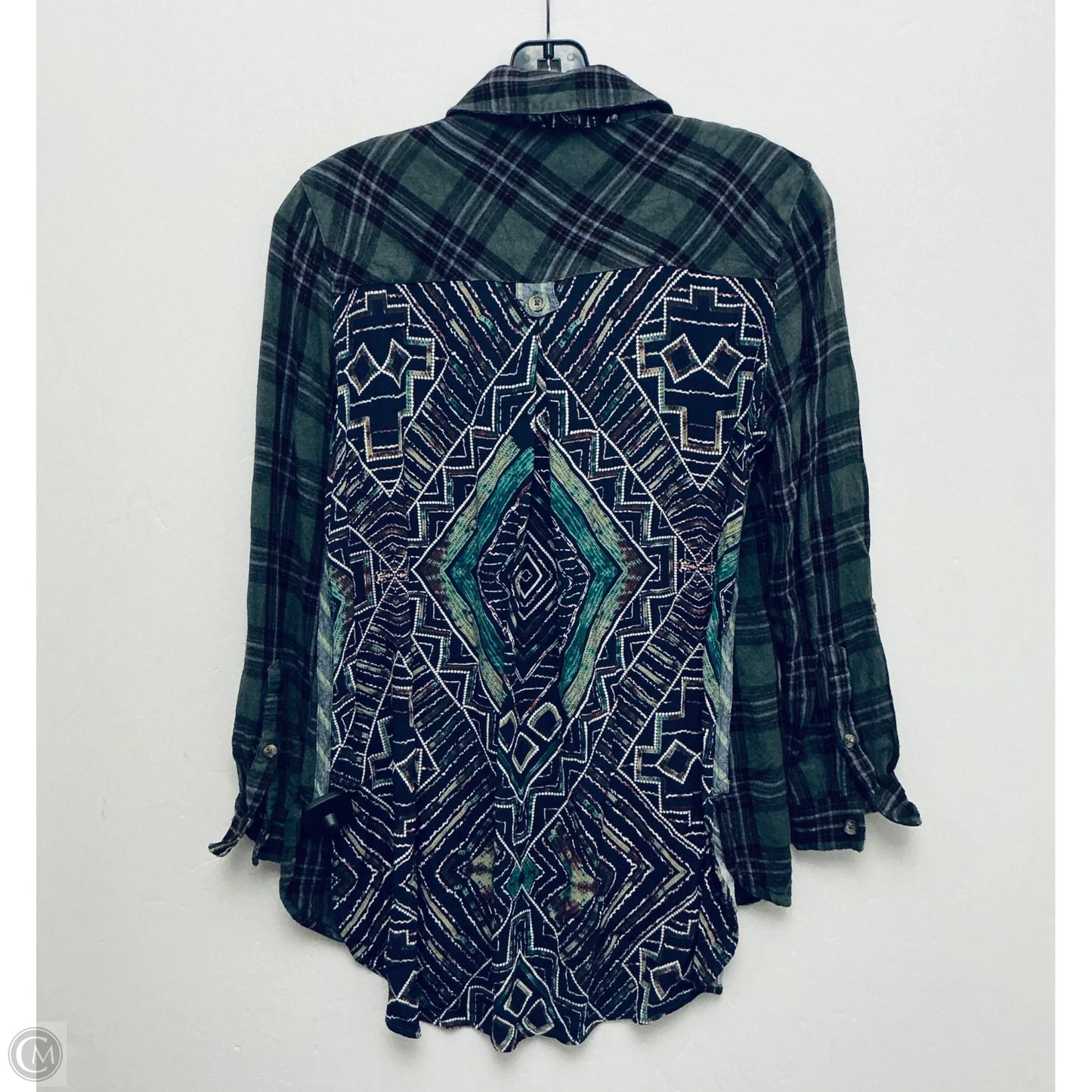 Top Long Sleeve By John Mark In Plaid Pattern, Size: S