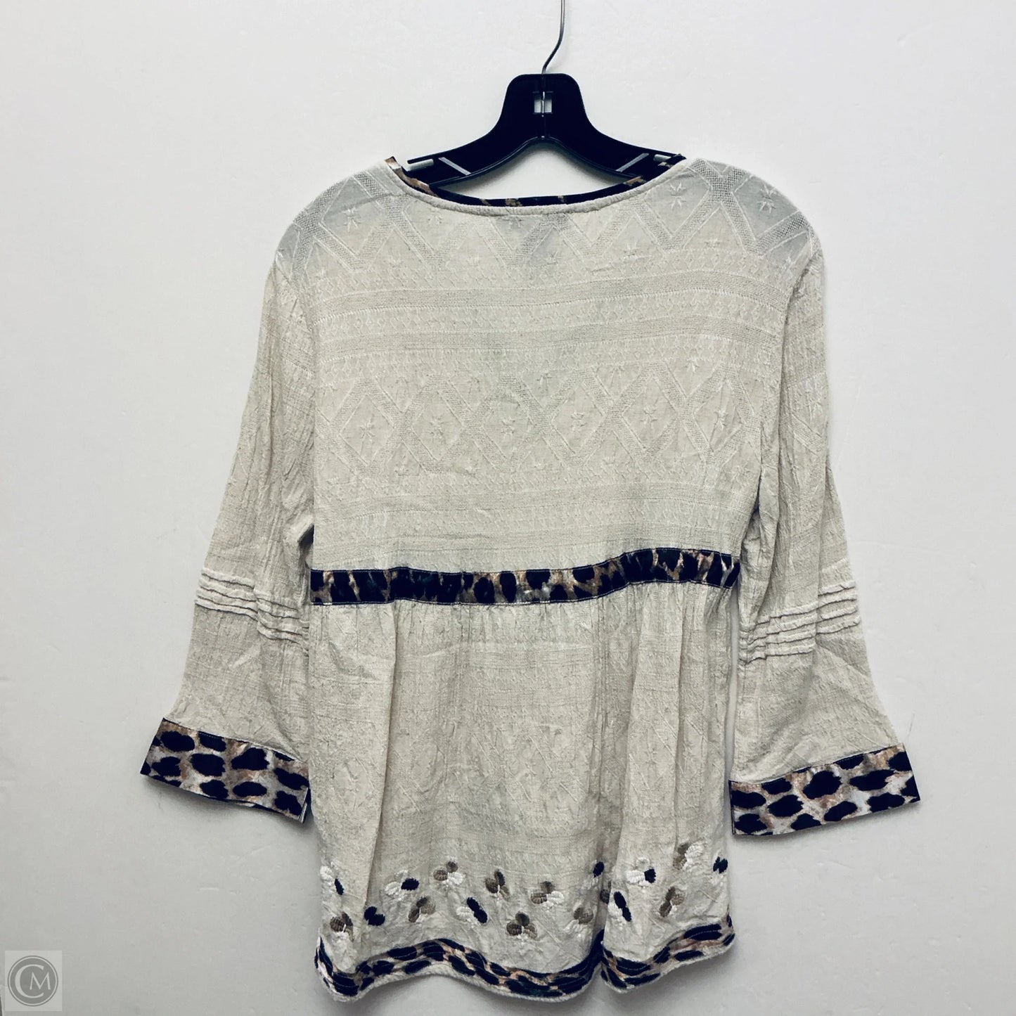 Top Long Sleeve By Sharon Young In Cream, Size: S