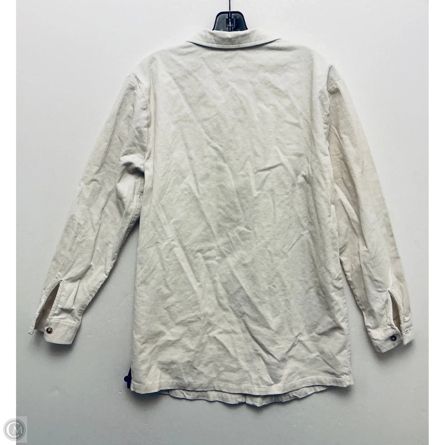 Jacket Shirt By Clothes Mentor In Cream, Size: M