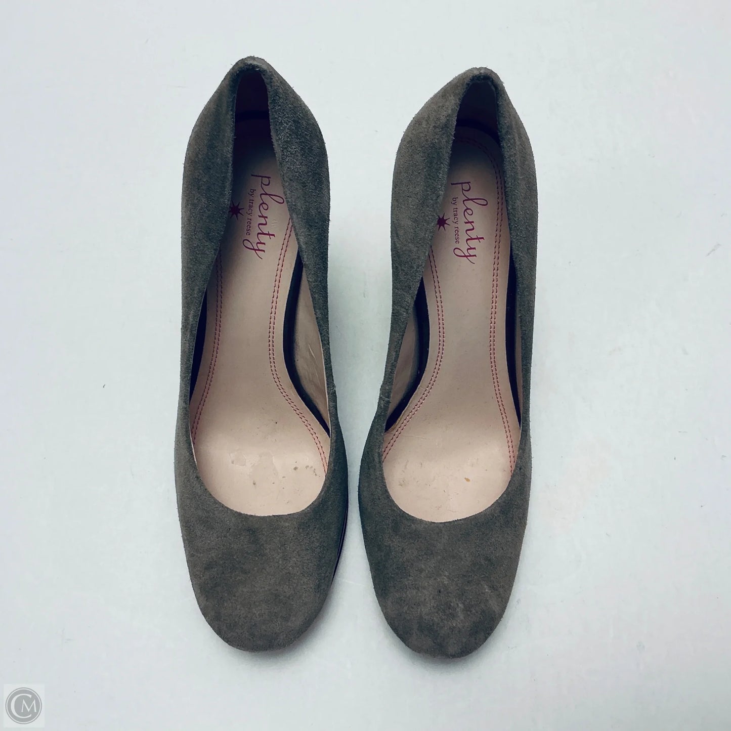 Shoes Heels Block By Clothes Mentor In Grey, Size: 8.5