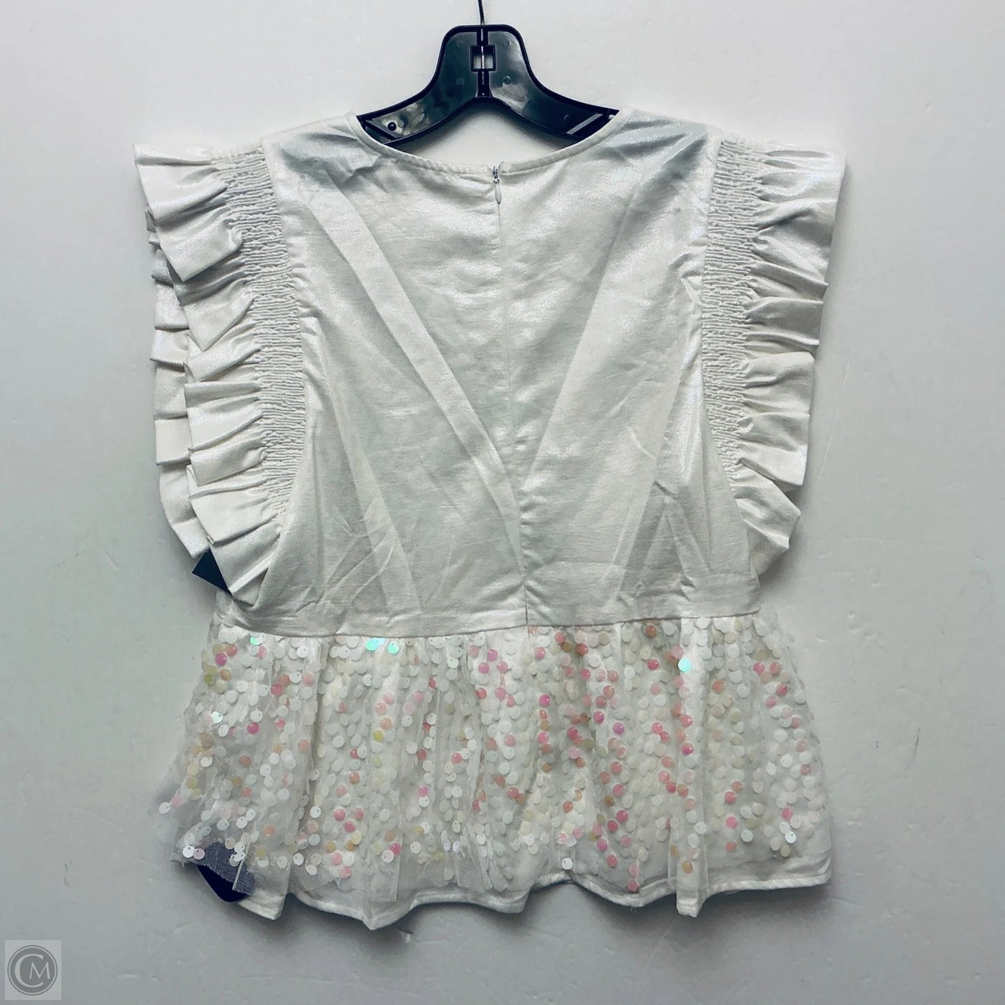 Top Short Sleeve By Peach Love Cream California In White, Size: M
