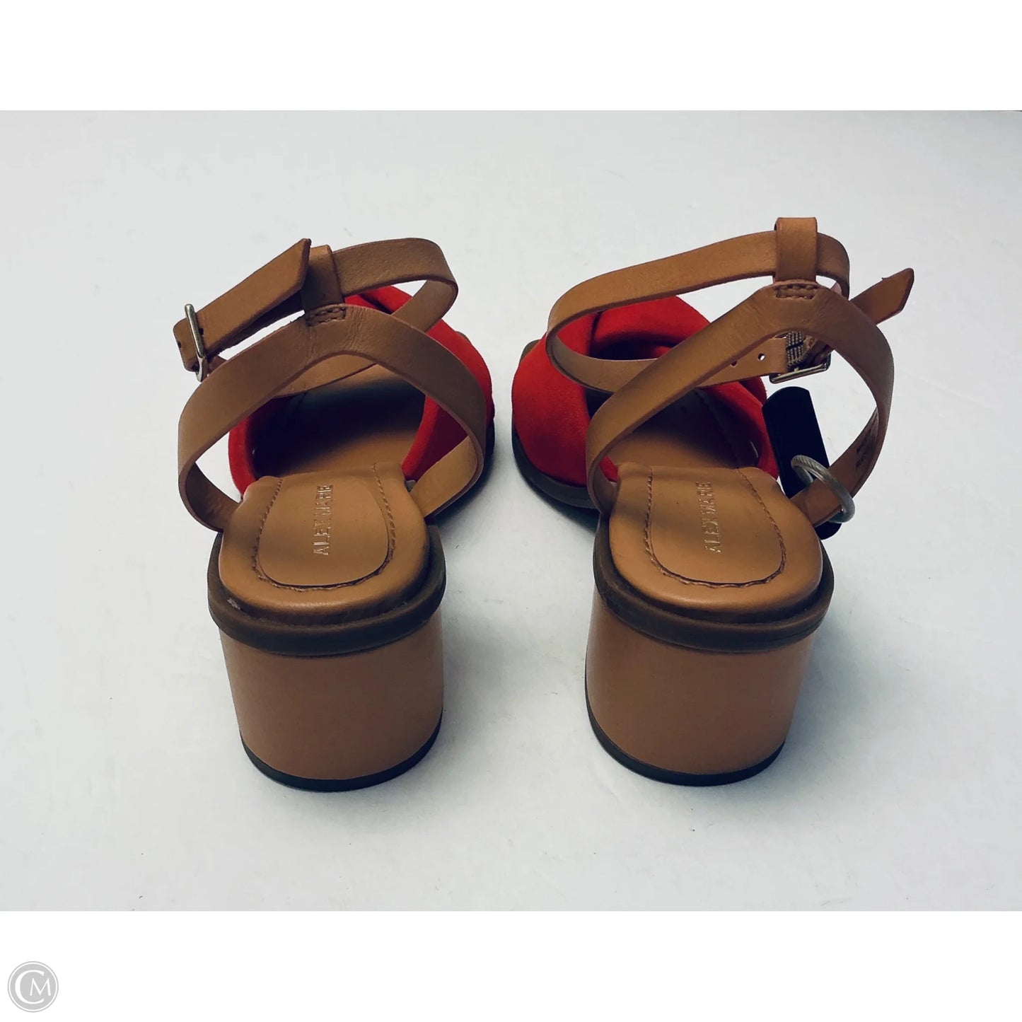 Sandals Heels Block By Alex Marie In Red, Size: 7
