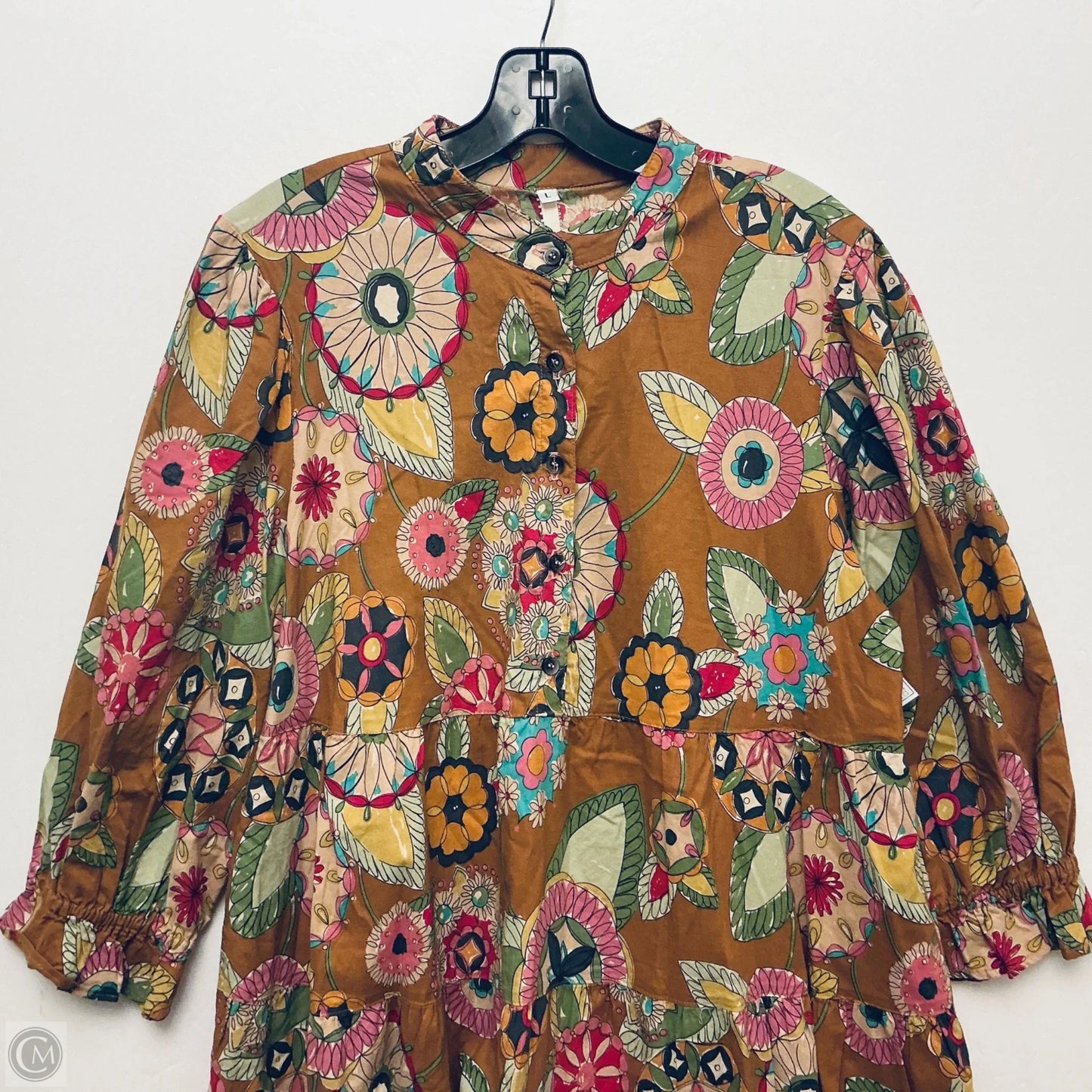 Dress Casual Short By Uncle Frank In Floral Print, Size: L
