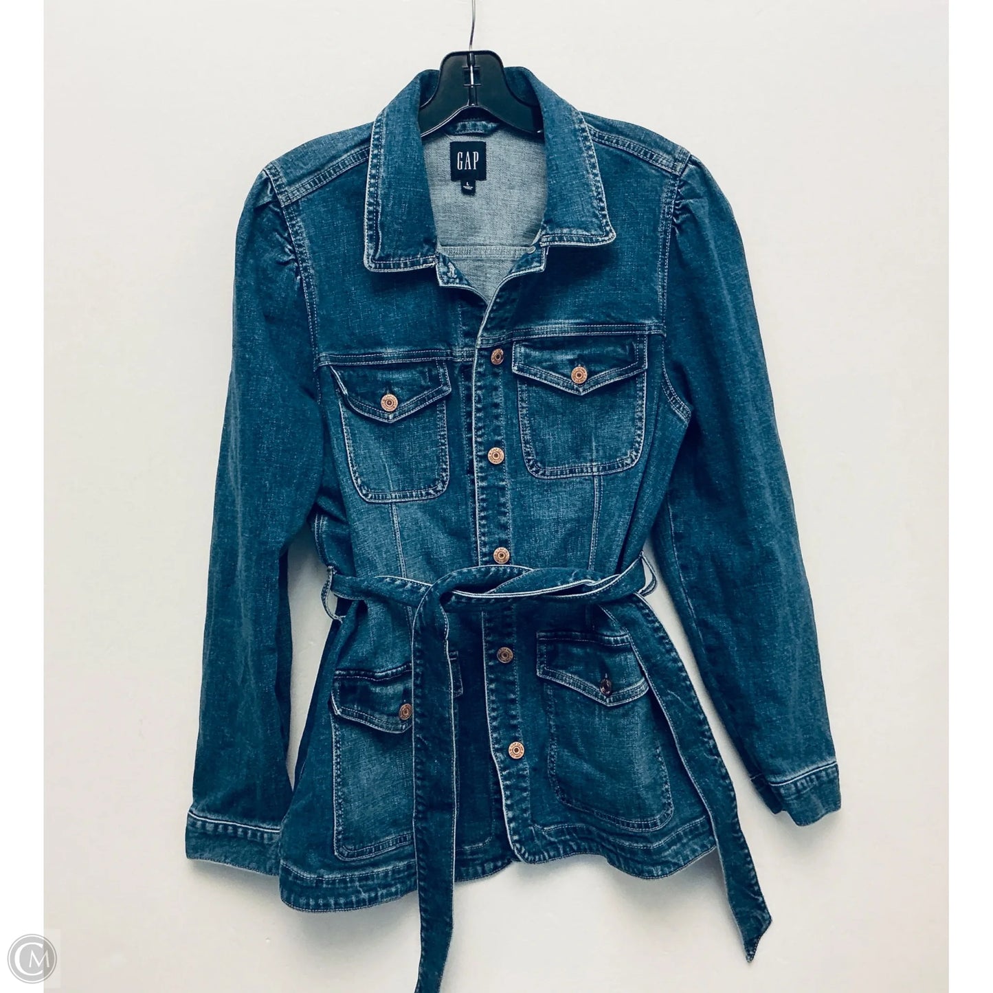 Jacket Denim By Gap In Blue Denim, Size: L