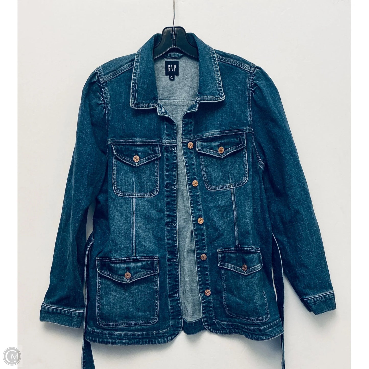 Jacket Denim By Gap In Blue Denim, Size: L