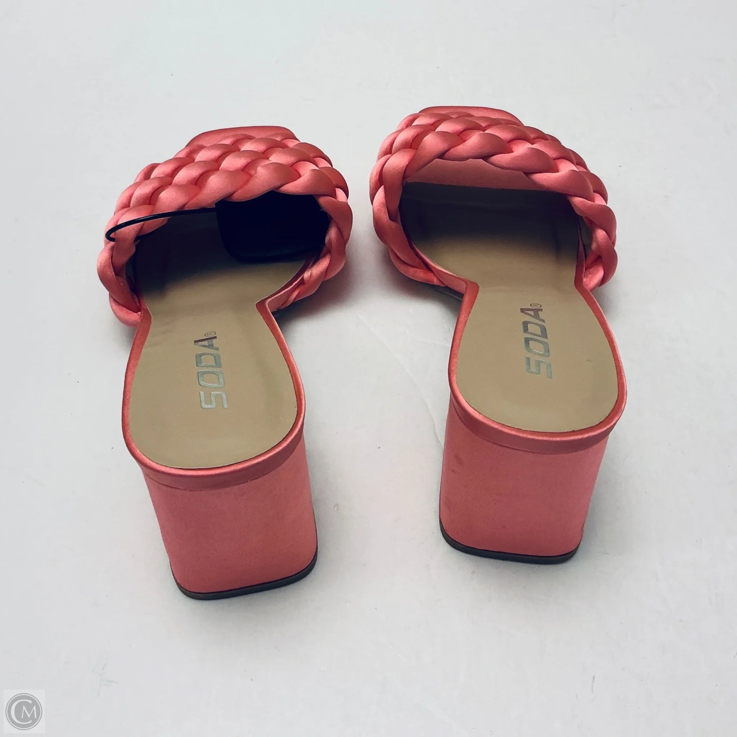 Sandals Heels Block By Soda In Pink, Size: 8.5